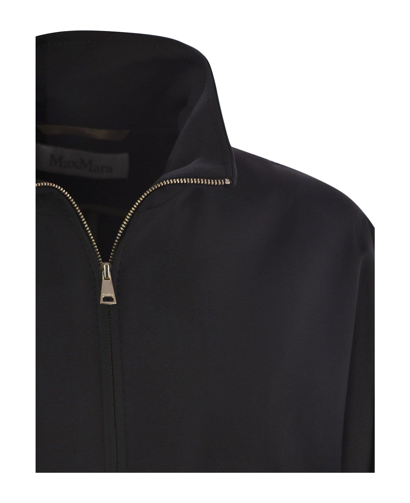 Max Mara Zip-up High Neck Jacket - Black