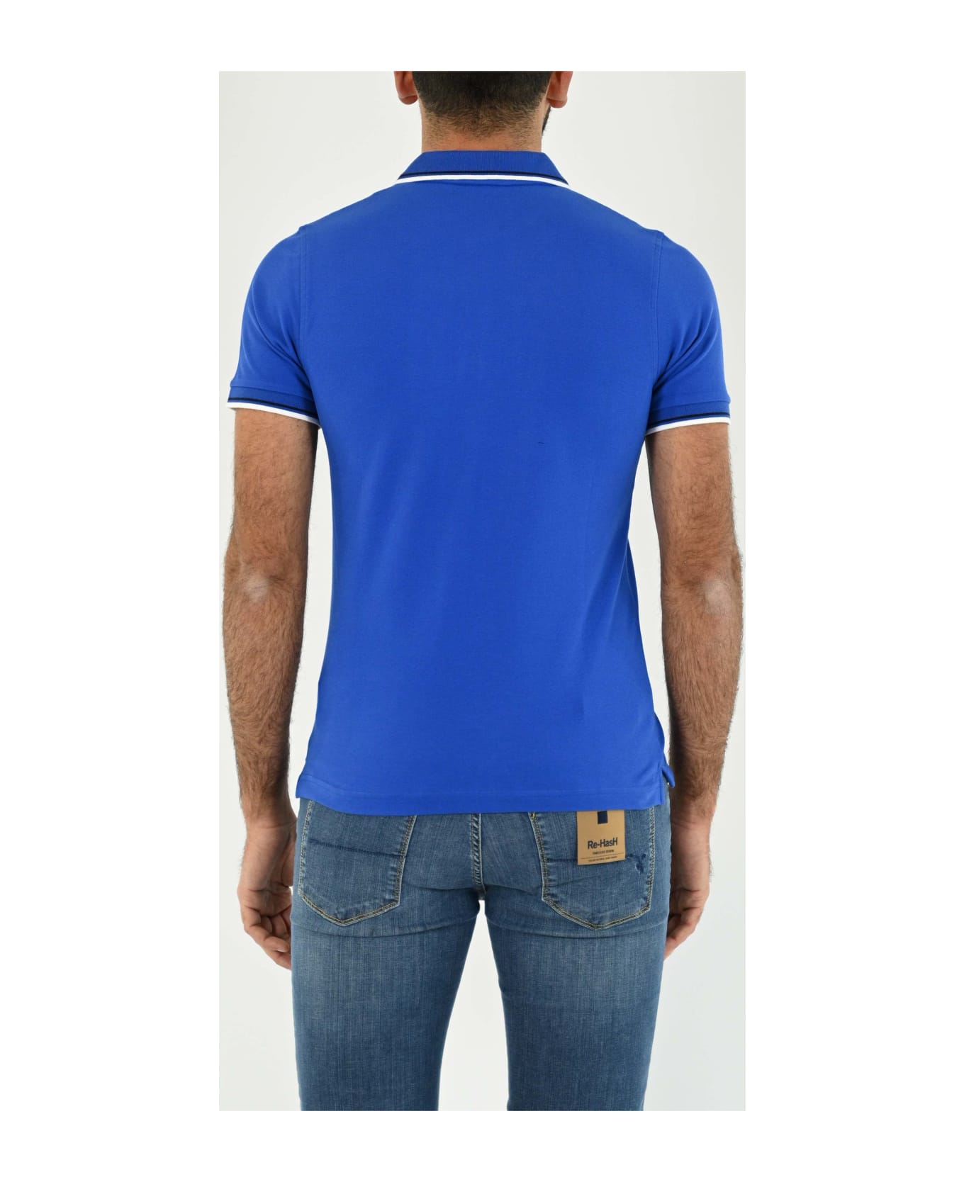 Fay Polo Shirt In Blue Cotton - BLUE