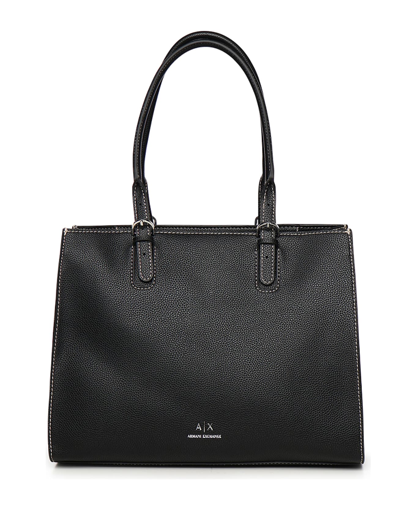 Armani Exchange Bag With Double Handle - Black