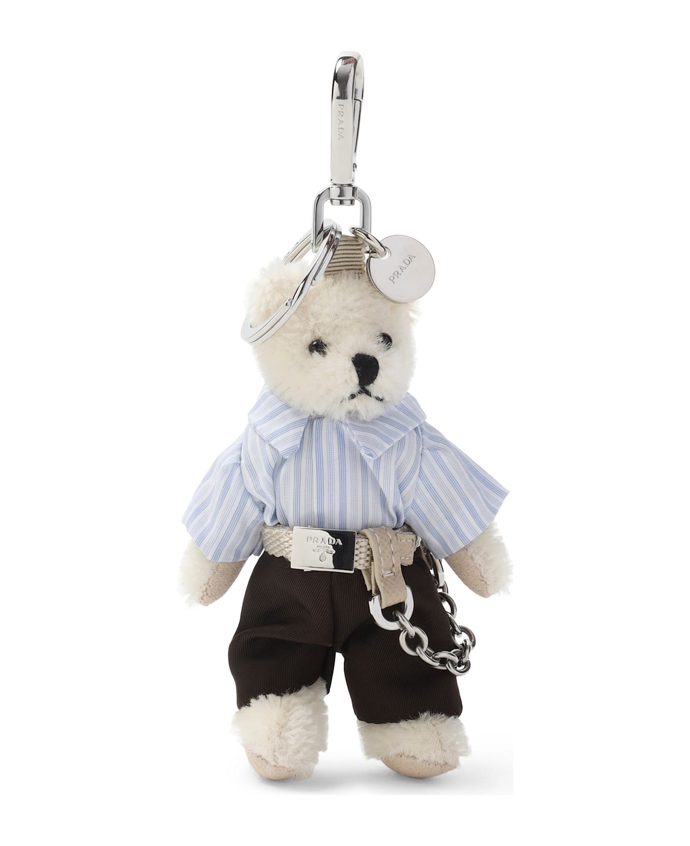 Prada Trick Orsetto Key Ring - Bianco
