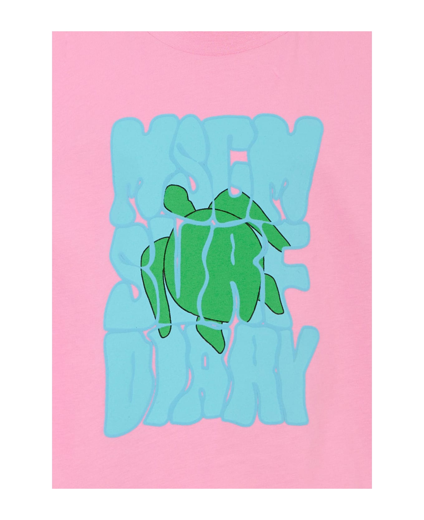 MSGM Pink T-shirt For Girl With Logo - Pink