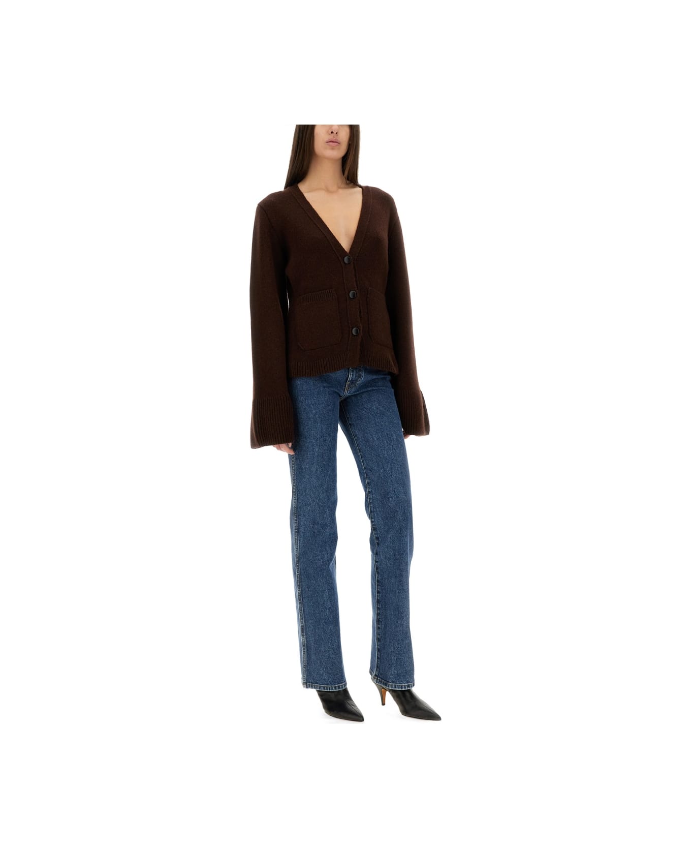 Khaite Cardigan - BROWN