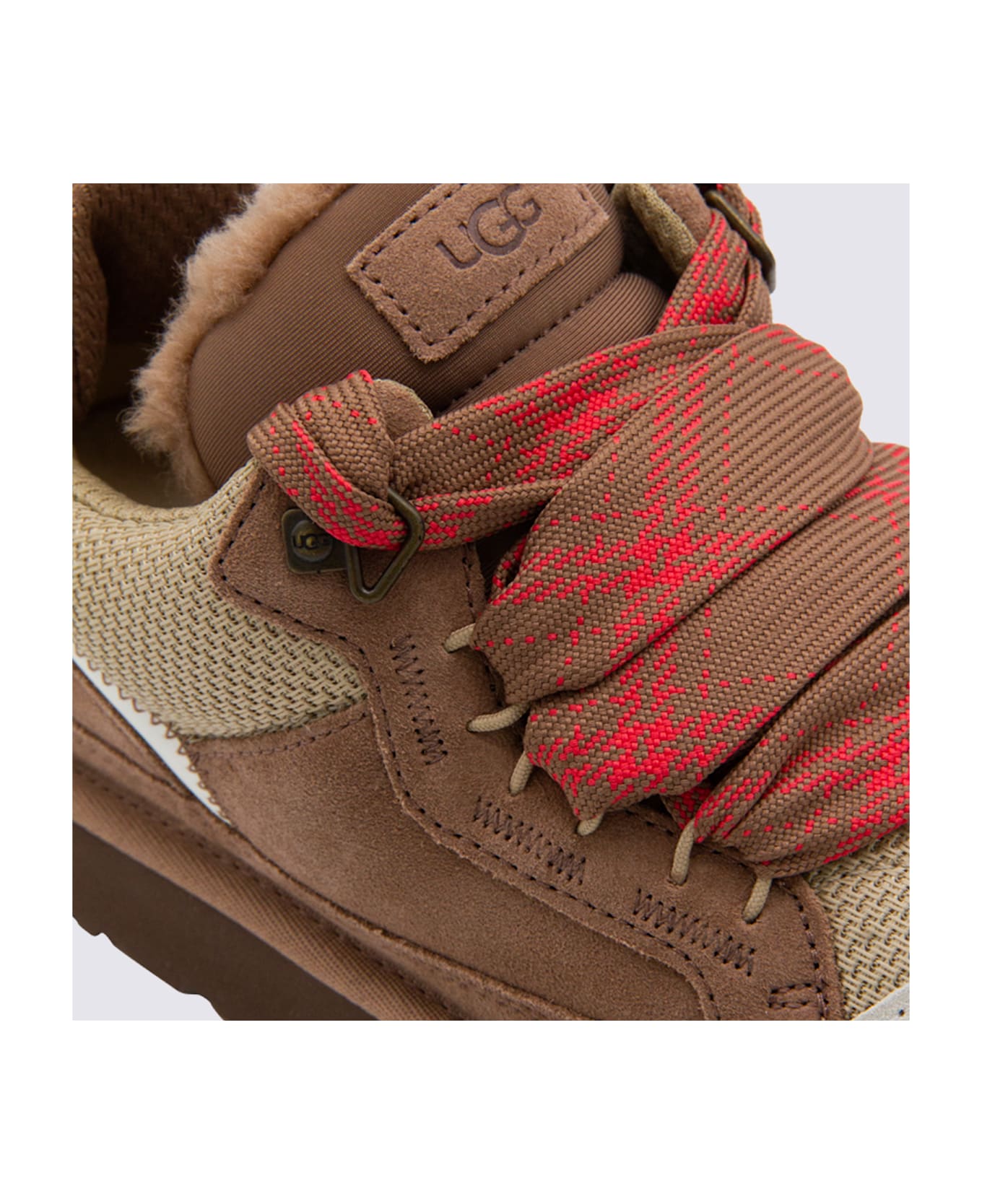 UGG Beige Leather Sneakers - ROCKY OAK