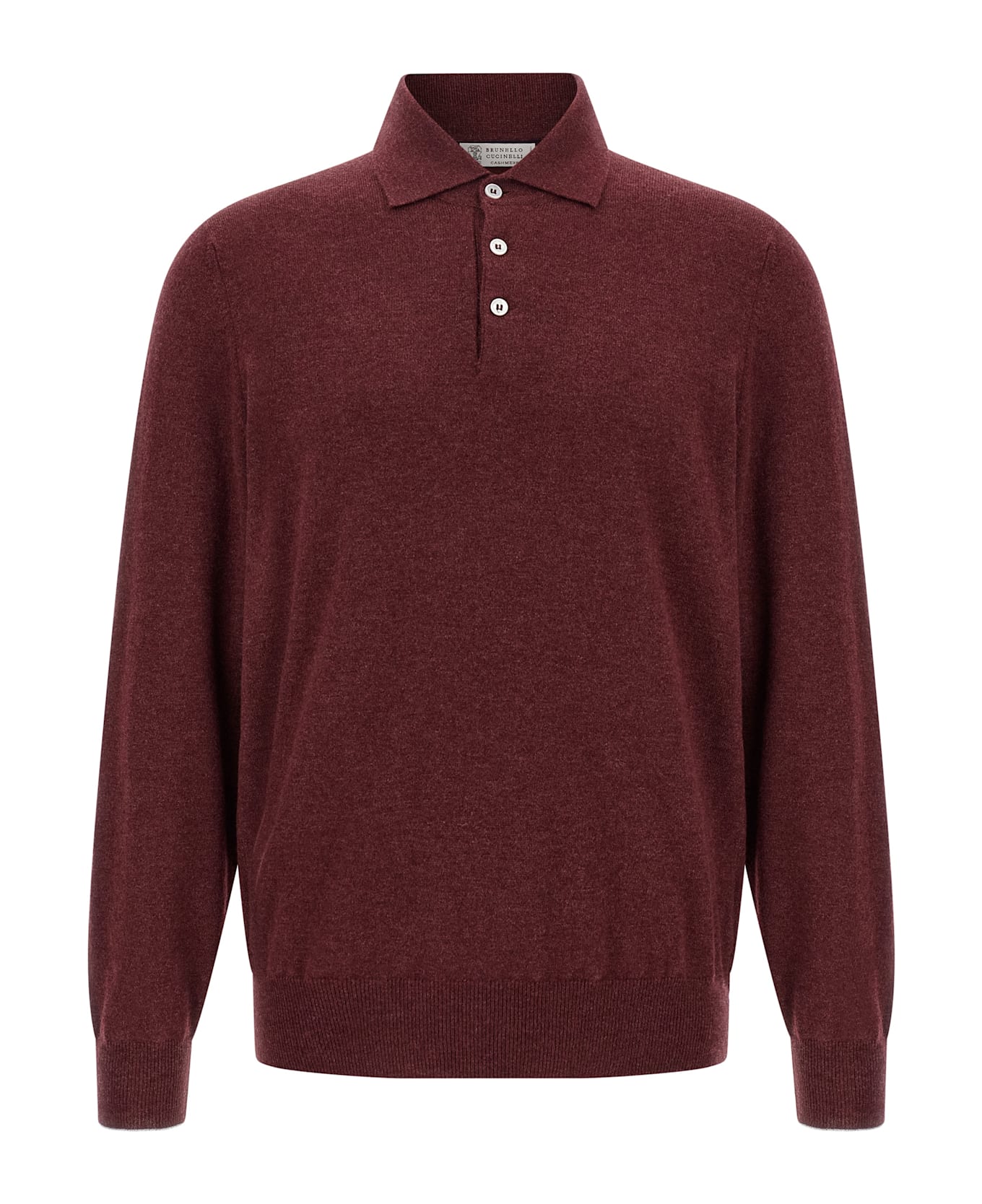 Brunello Cucinelli Cashmere Polo Shirt - Bordeaux