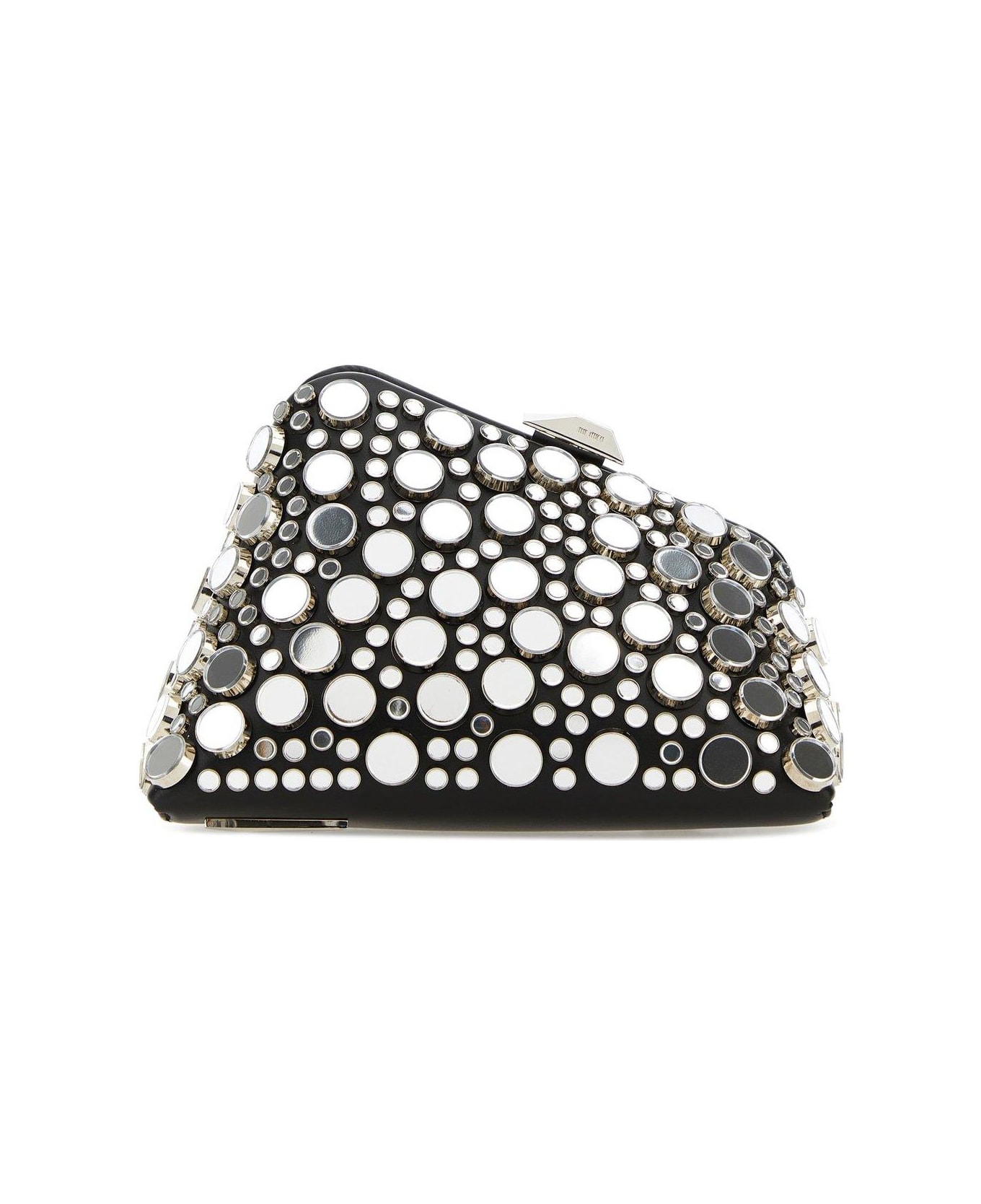 The Attico Midnight Stud-embellished Clutch Bag - Black クラッチバッグ