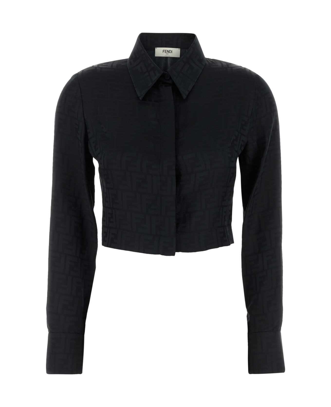 Fendi Black Satin Shirt - BLK