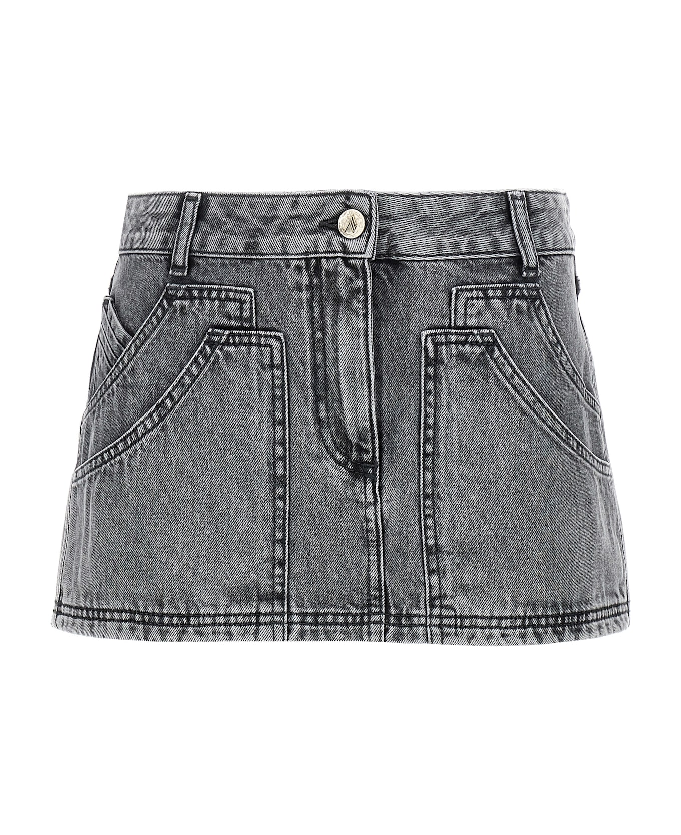 The Attico Multipocket Mini Skirt - Gray