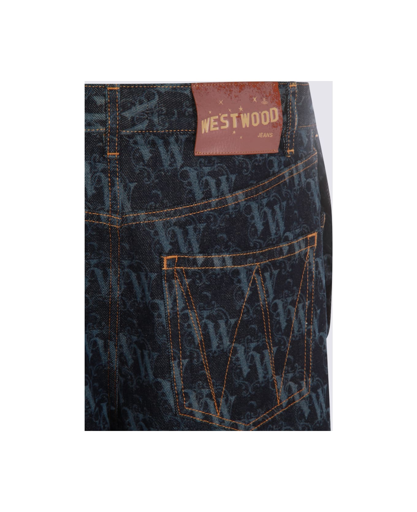 Vivienne Westwood Dark Blue Cotton Denim Jeans - VW FRAME