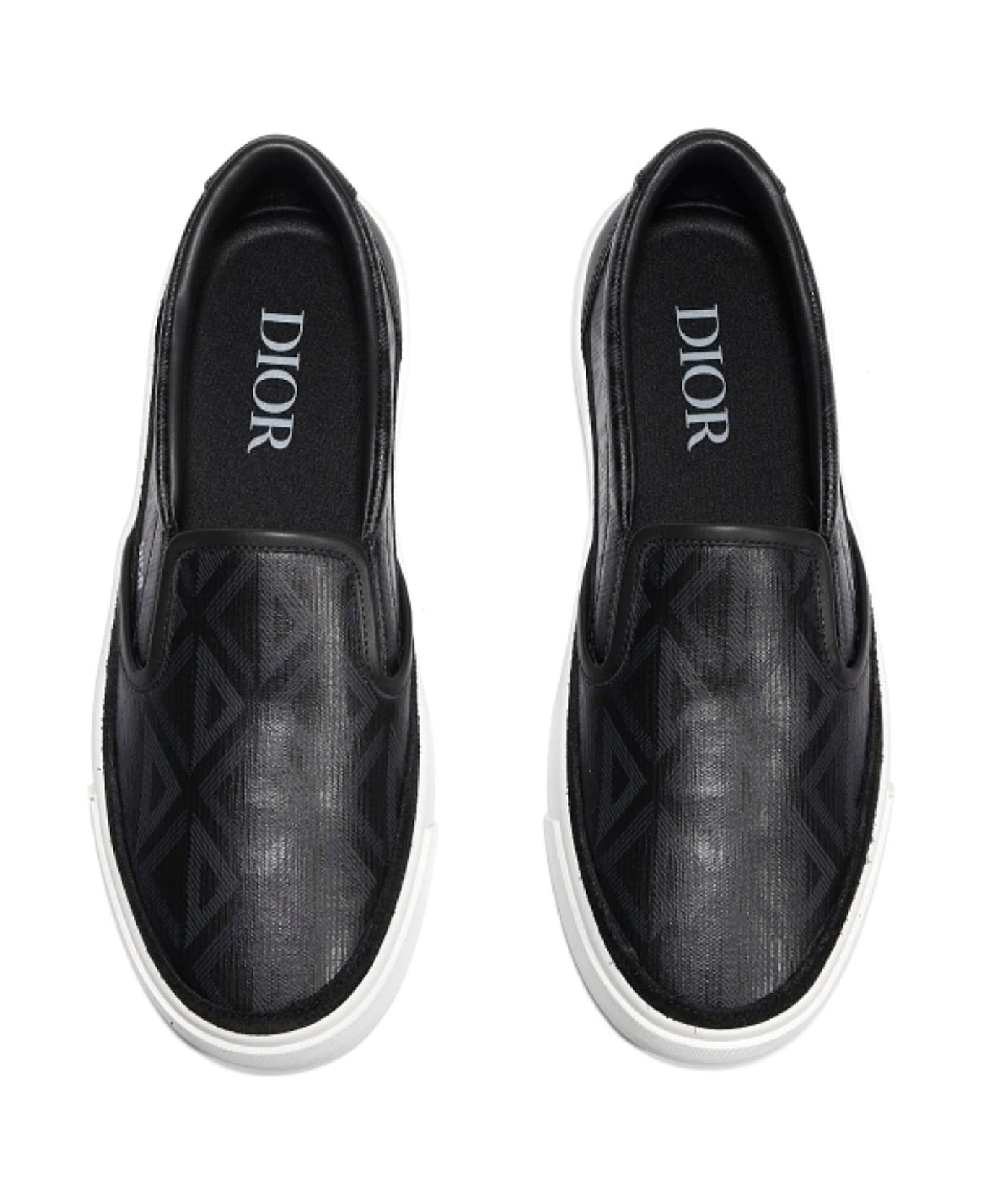 Dior Cd Diamond Slip-on Sneakers - Black