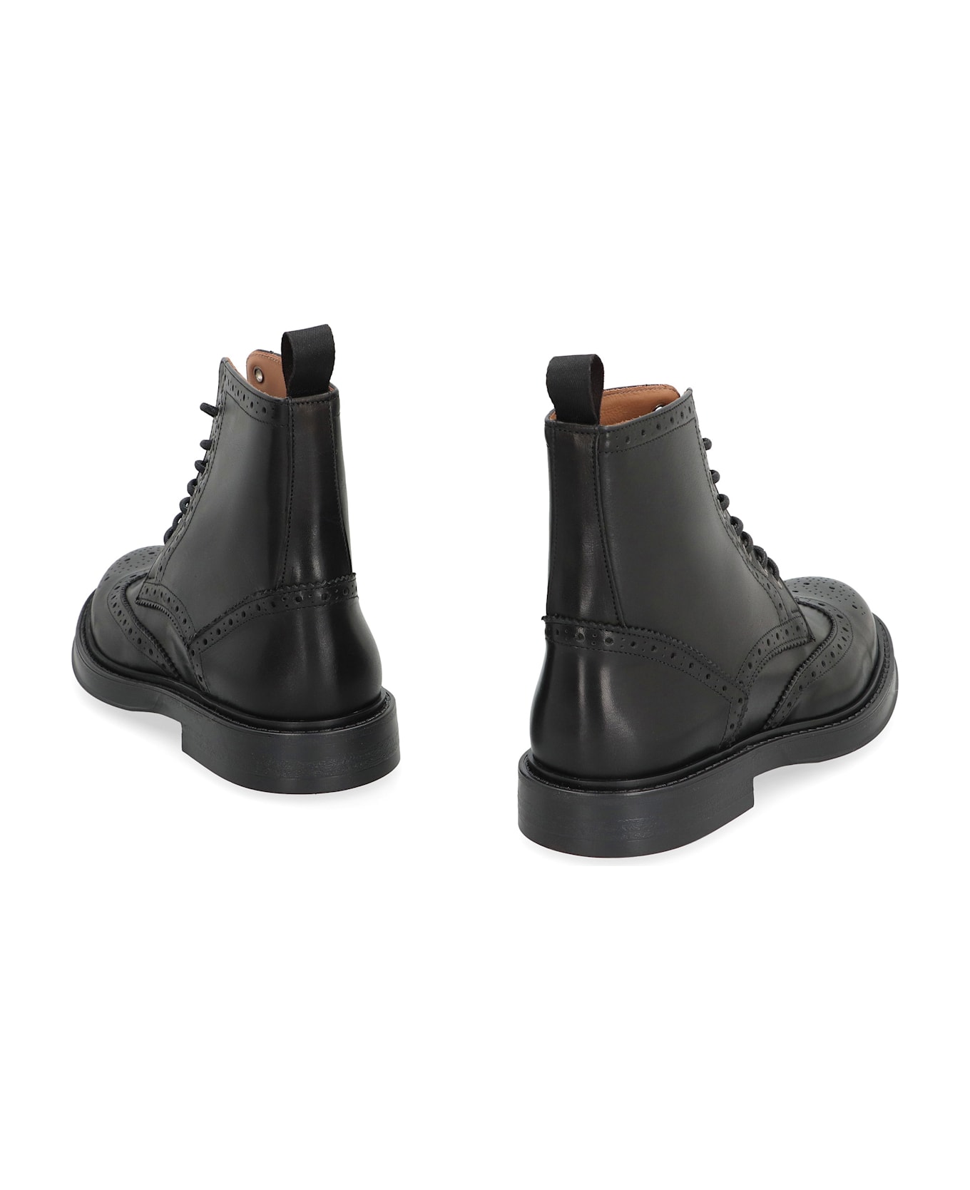 Bruno Magli Leather Lace-up Boots - black