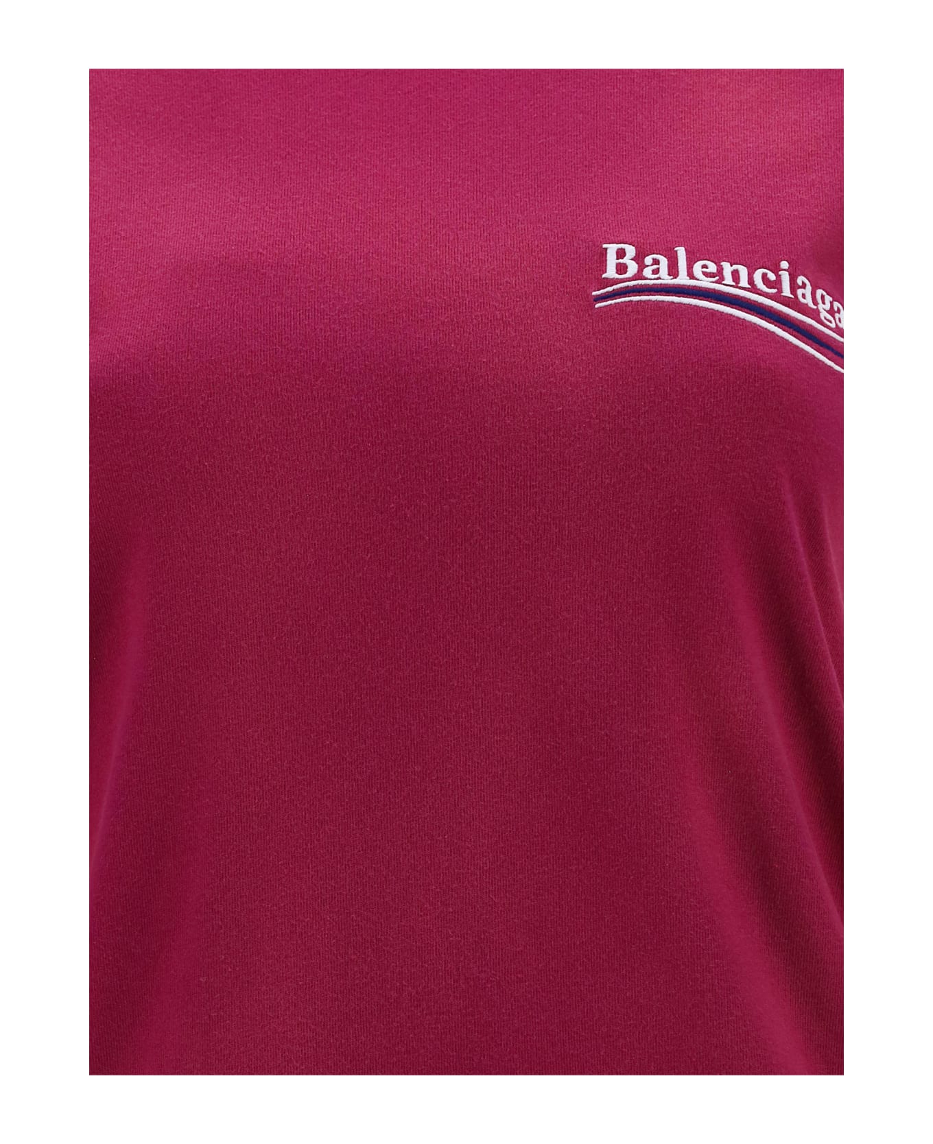 Balenciaga T-shirt - Dark Fuchsia/wt/blu