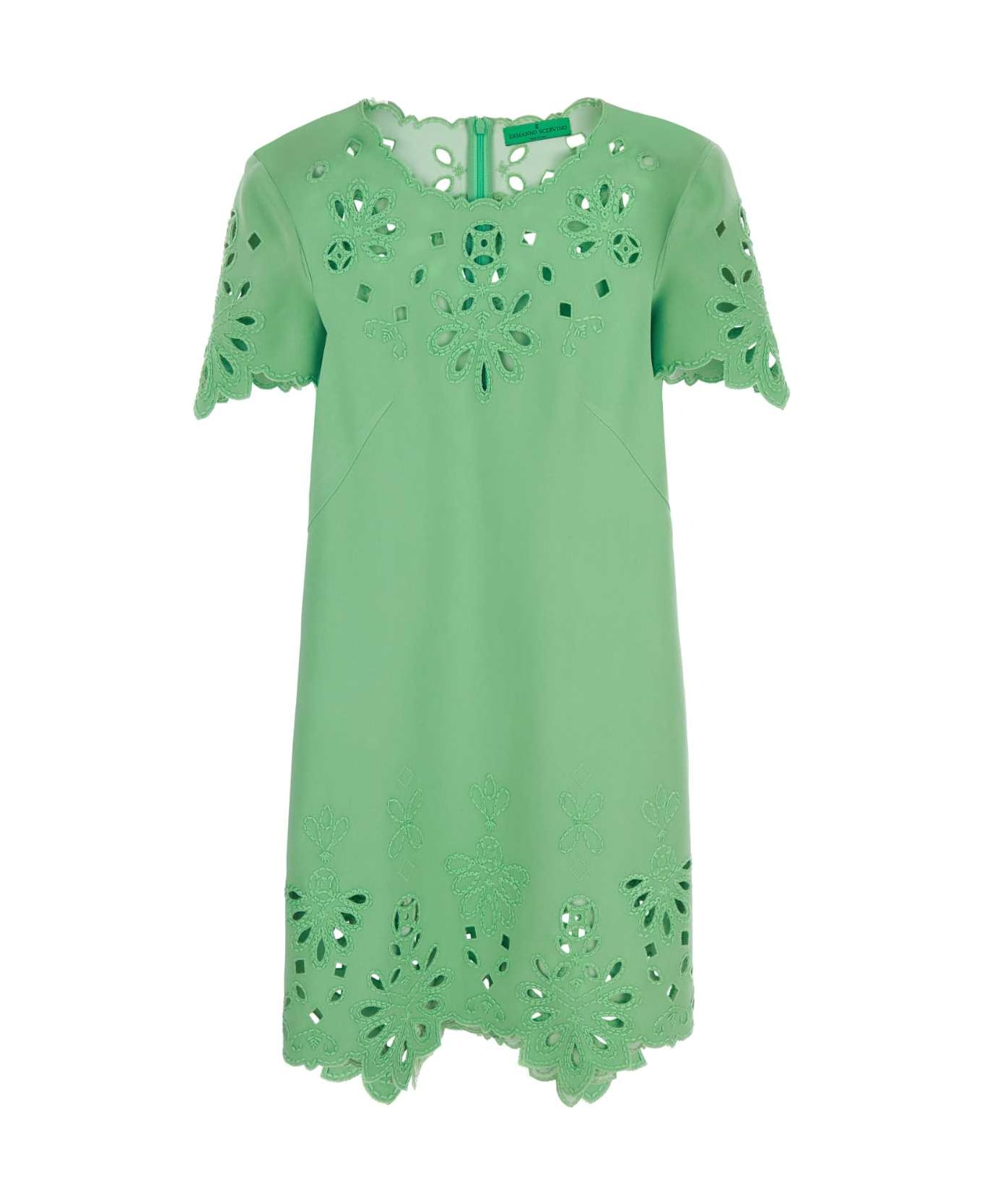 Ermanno Scervino Green Viscose Blend Dress - LIGHTGRASSGREEN ワンピース＆ドレス
