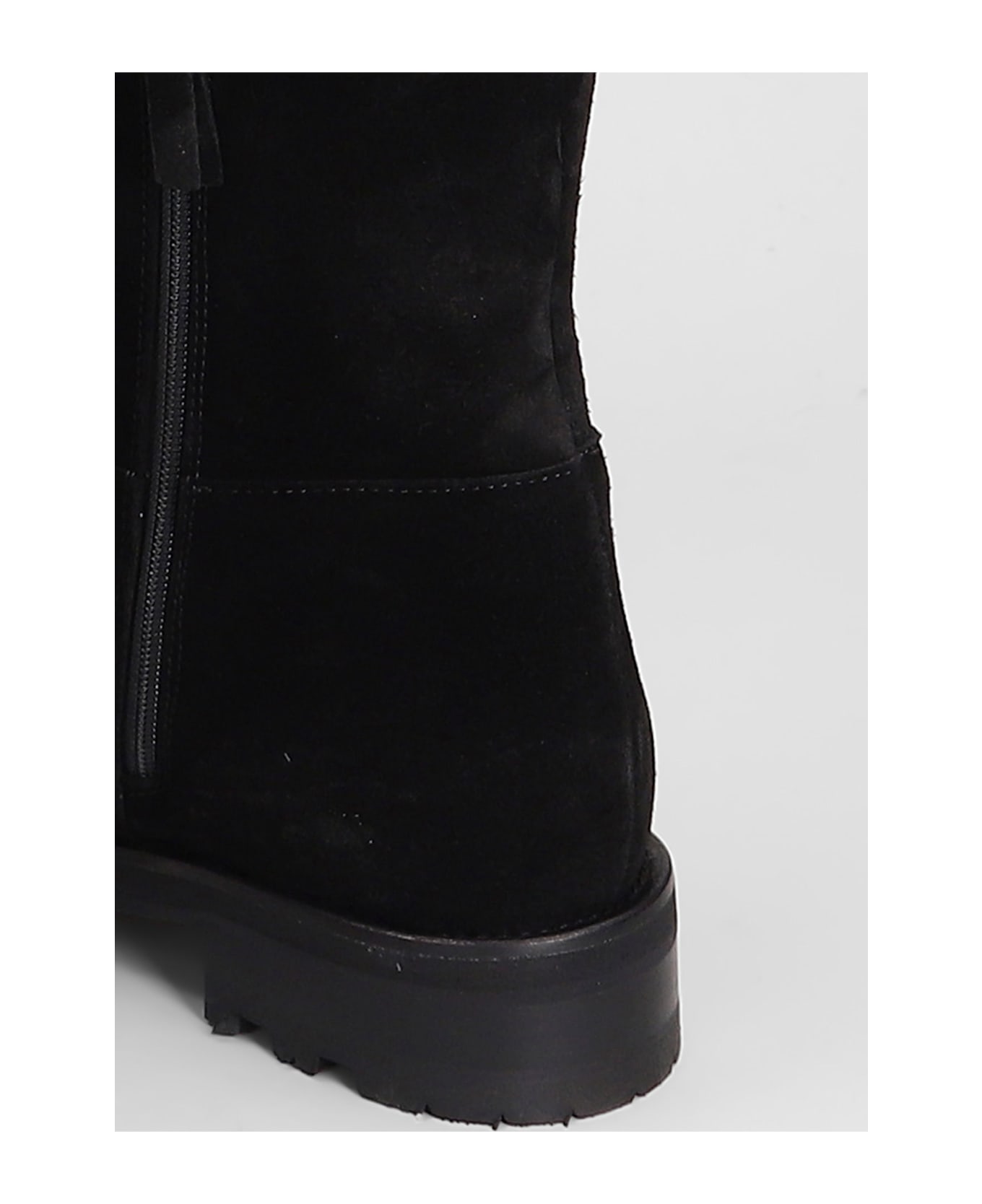 Roberto Festa Luz Low Heels Boots In Black Suede - black