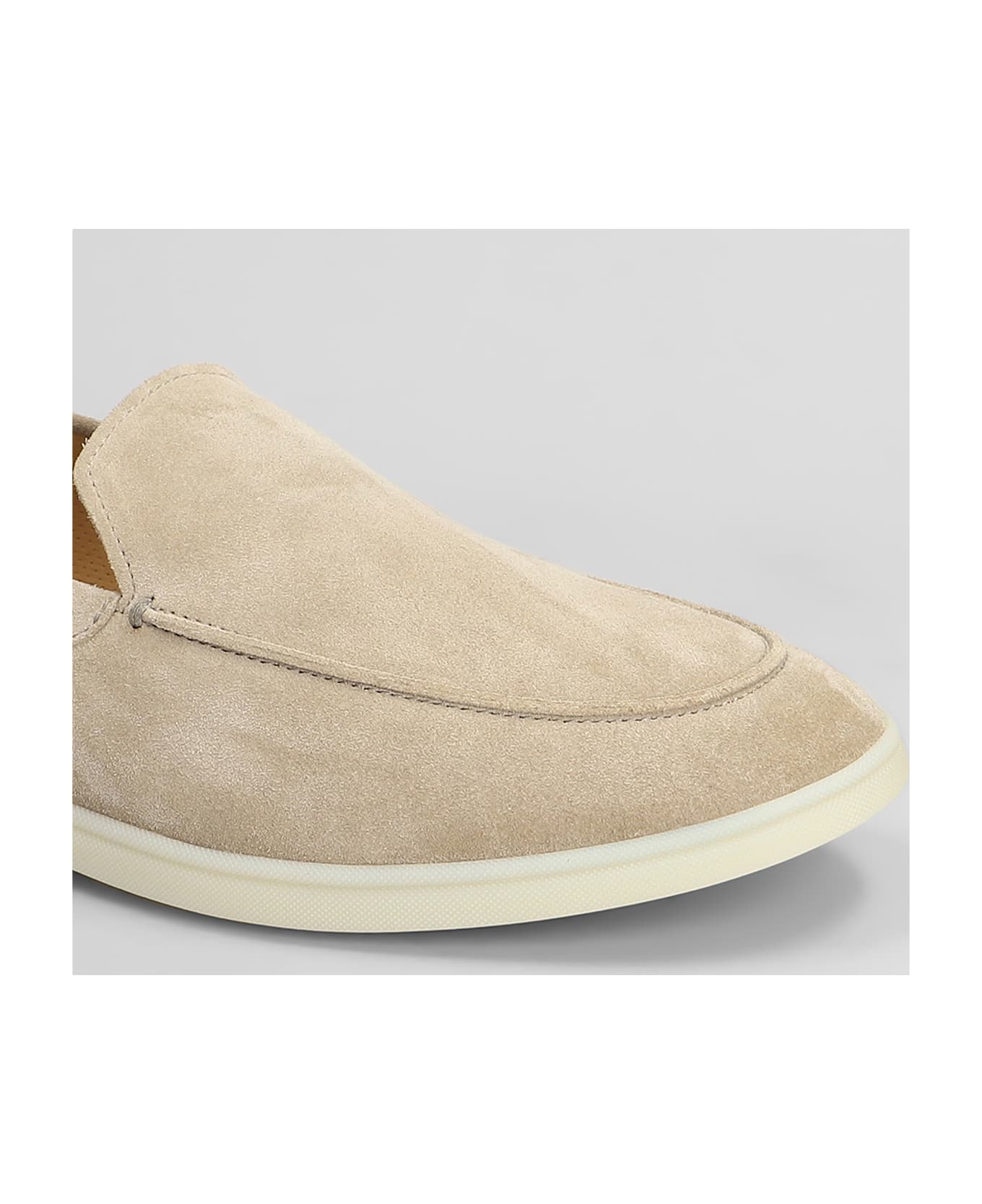 Henderson Baracco Loafers In Beige Suede - beige
