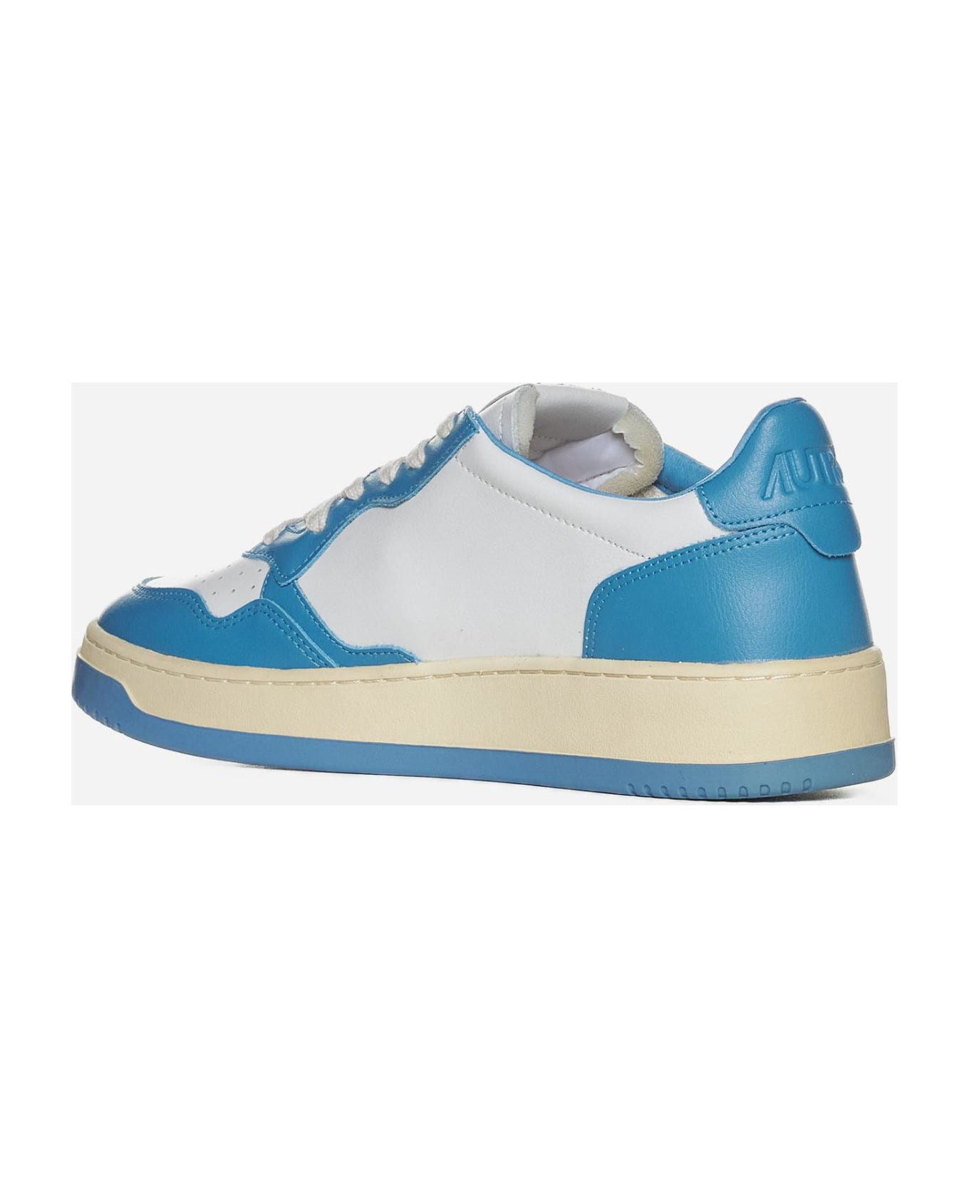 Autry Medalist Leather Low-top Sneakers - Wht/niagara