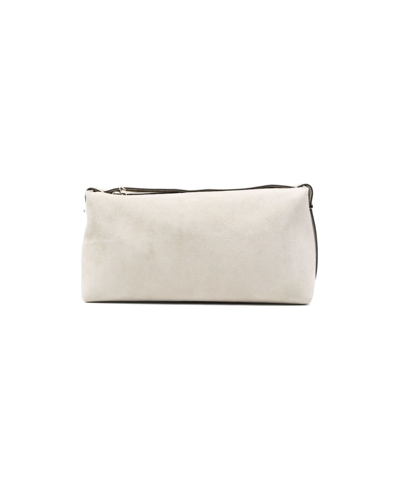 Totême Suede Leather Clutch - PEARL