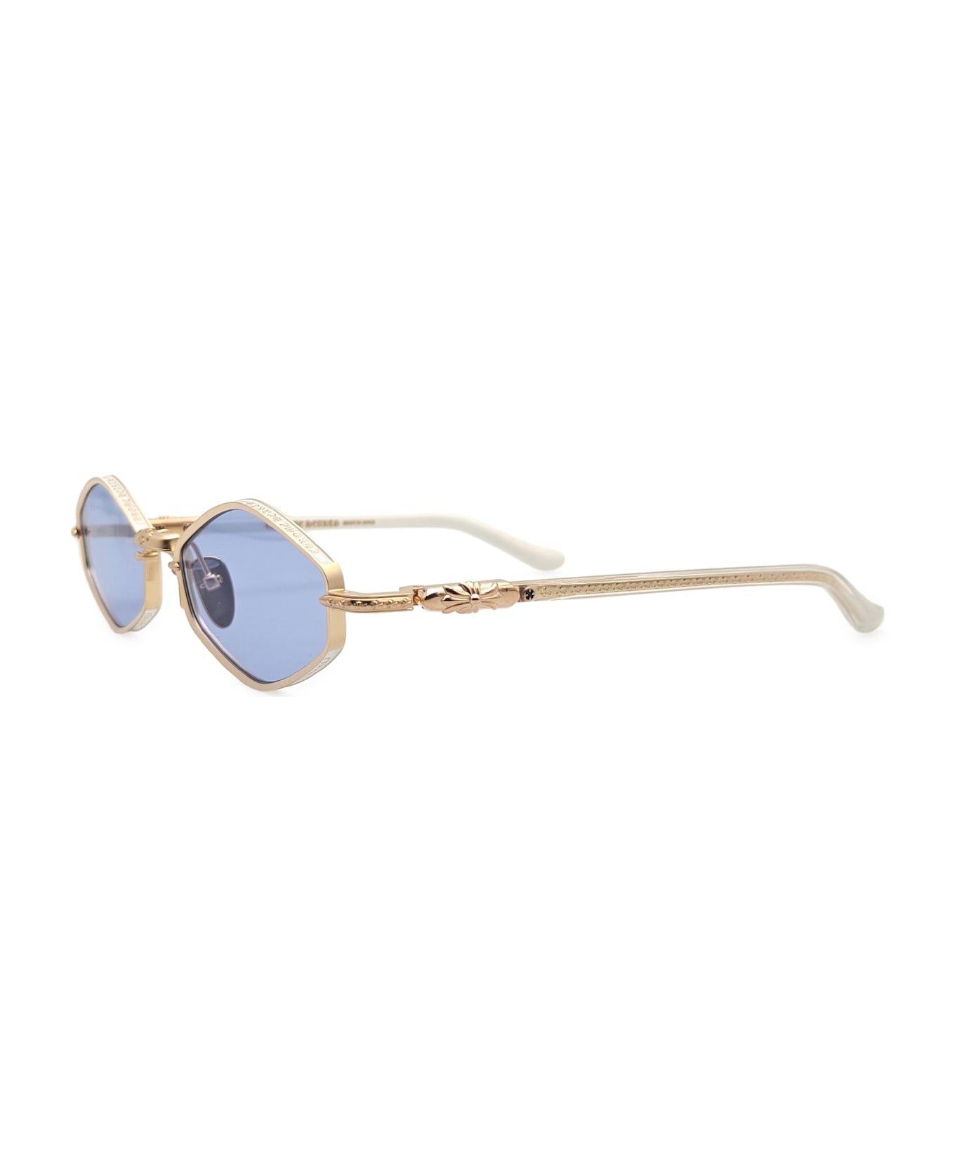 Chrome Hearts Nip Slip - Matte Gold Plated / White Sunglasses - Gold