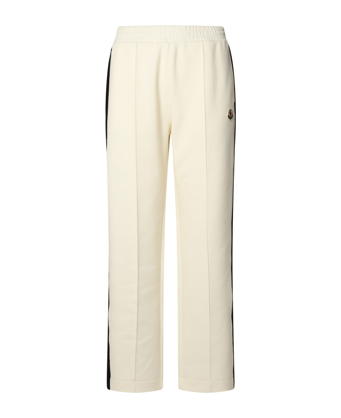 Moncler Ivory Cotton Blend Trousers - 034 ボトムス