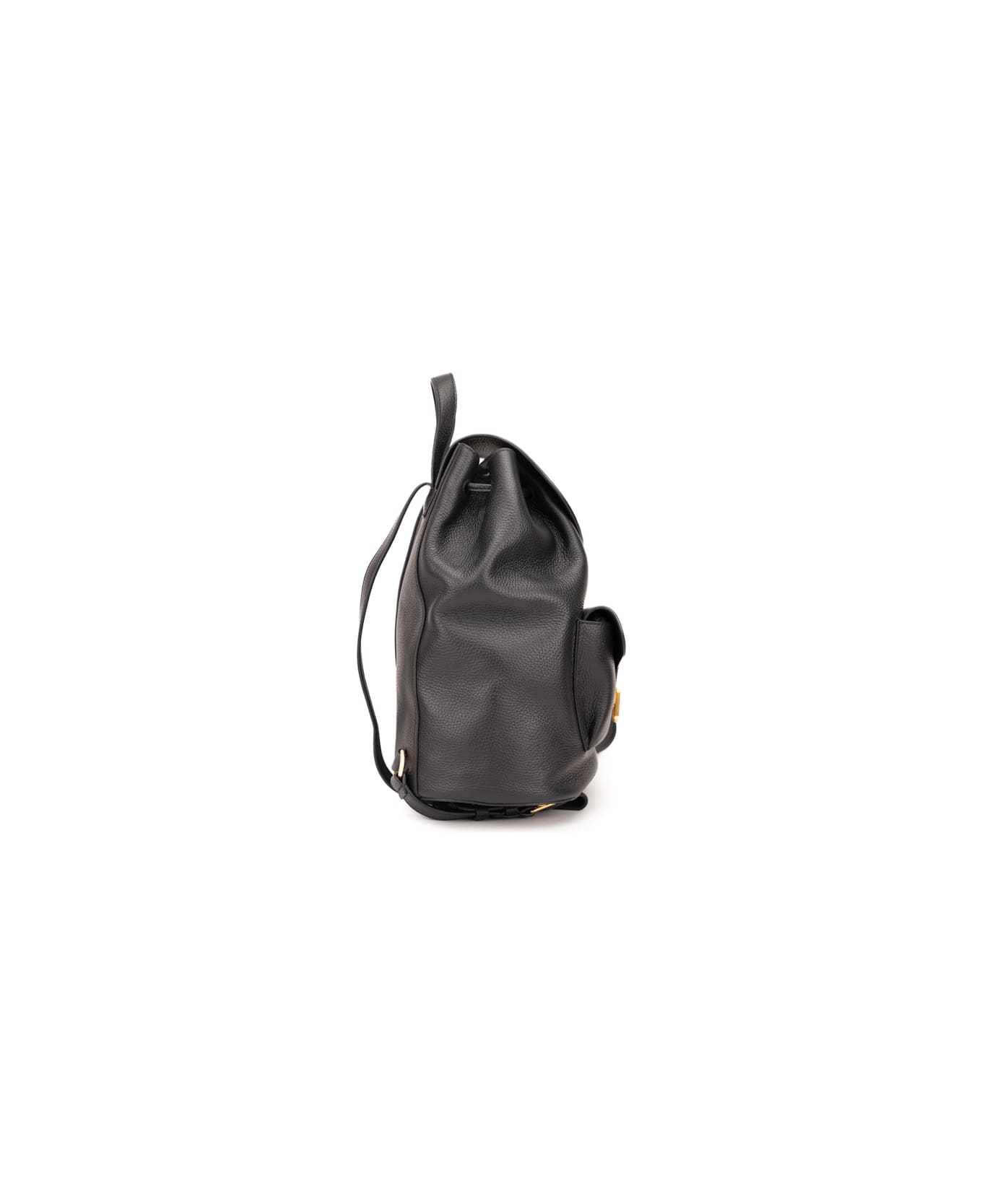 Coccinelle Hammered Leather Backpack - Noir