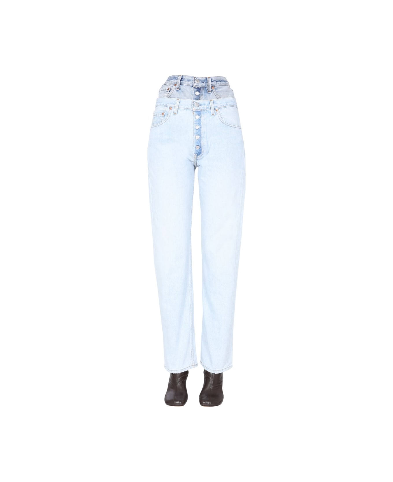 1/OFF Double Waisted Jeans - DENIM name:463