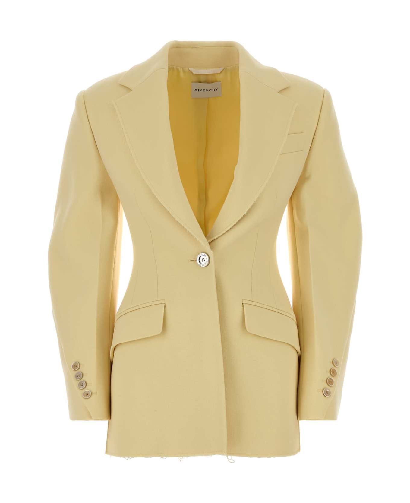 Givenchy Pastel Yellow Crepe Blazer - BUTTER