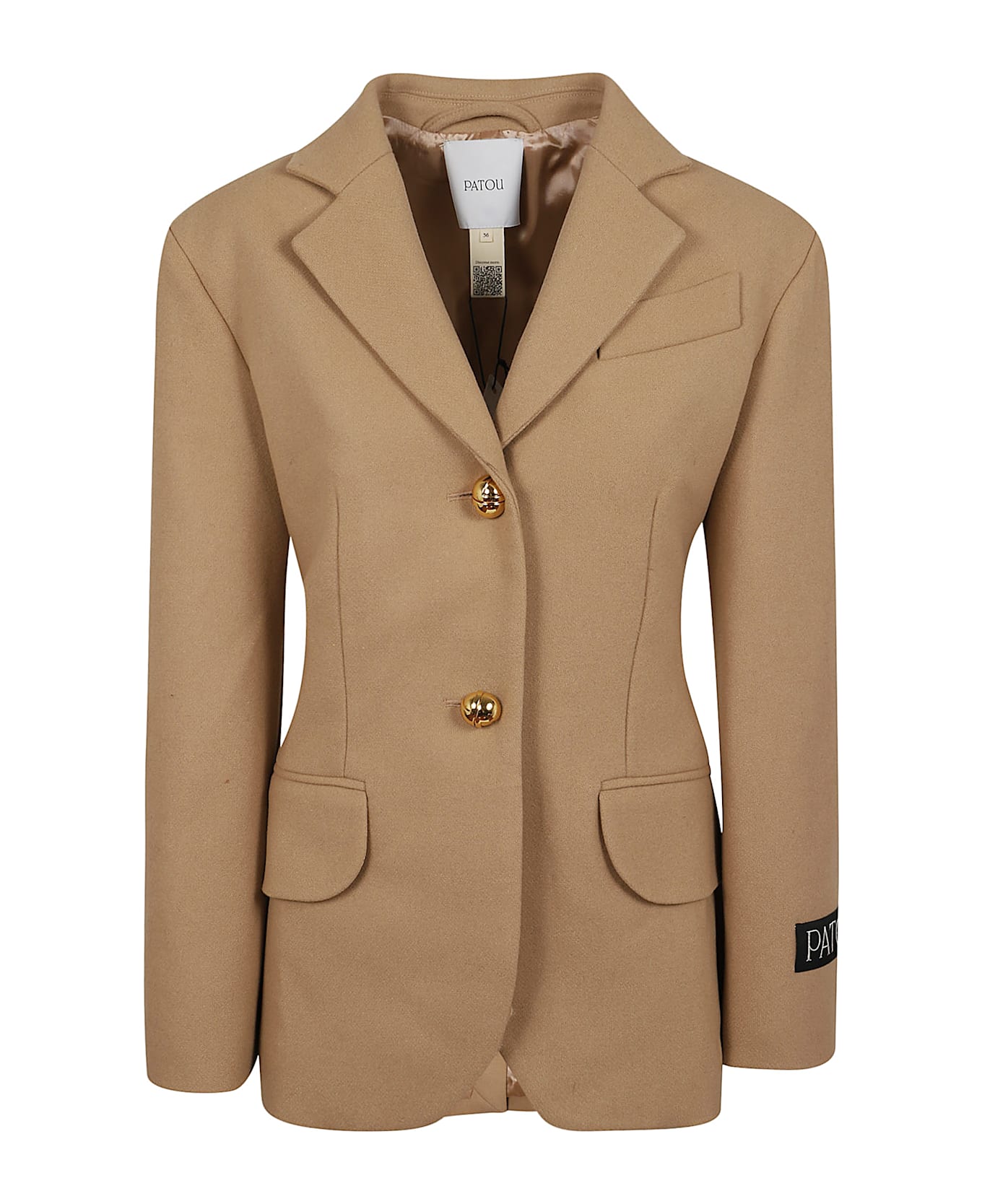 Patou Oversize Belted Jacket - B Beige