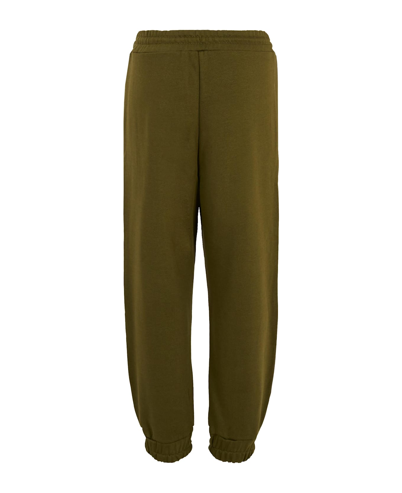 N.21 Green Trousers For Kids With Logo - Green
