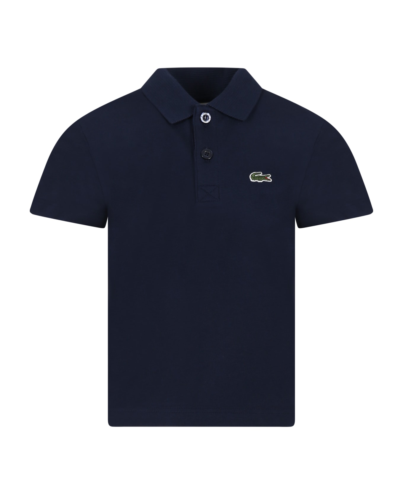 Lacoste Blu Polo For Boy With Iconic Logo - Blue