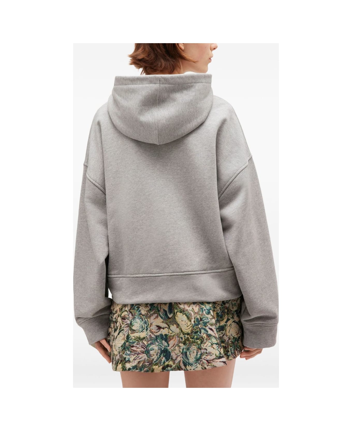 Ganni Organic Cotton Zipped Hoodie - Grey