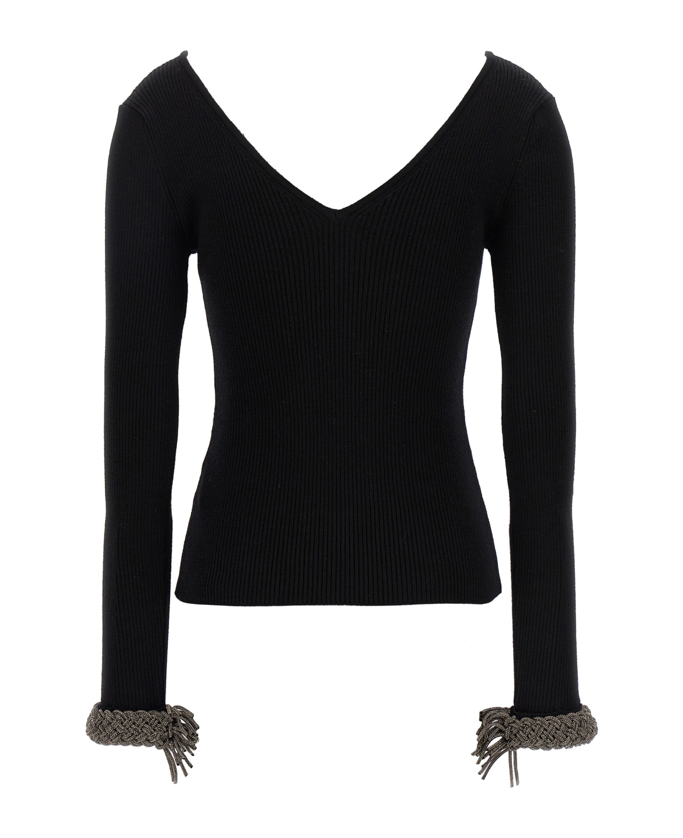Giuseppe di Morabito Jewel Cuffs Sweater - Black ニットウェア