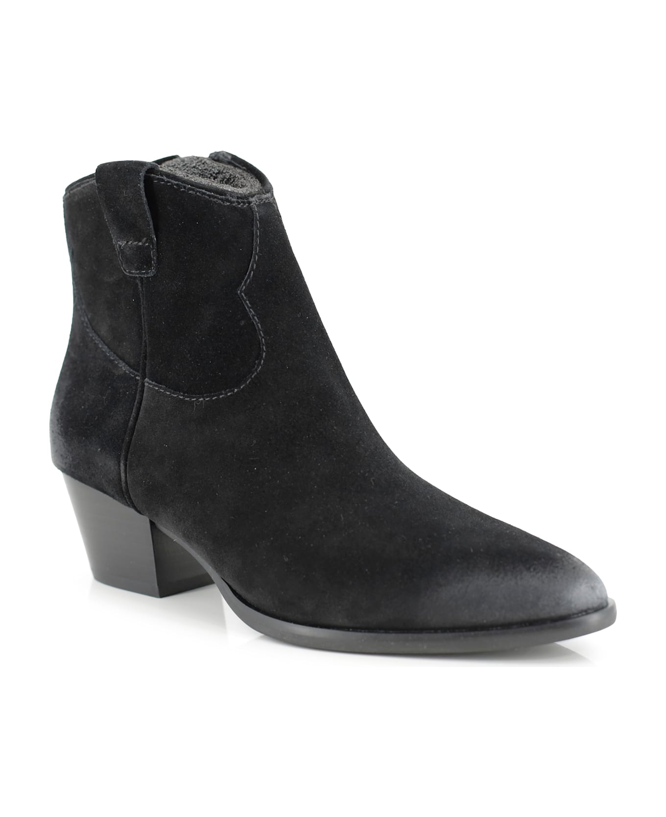 Ash Suede Fame Ankle Boots - Black