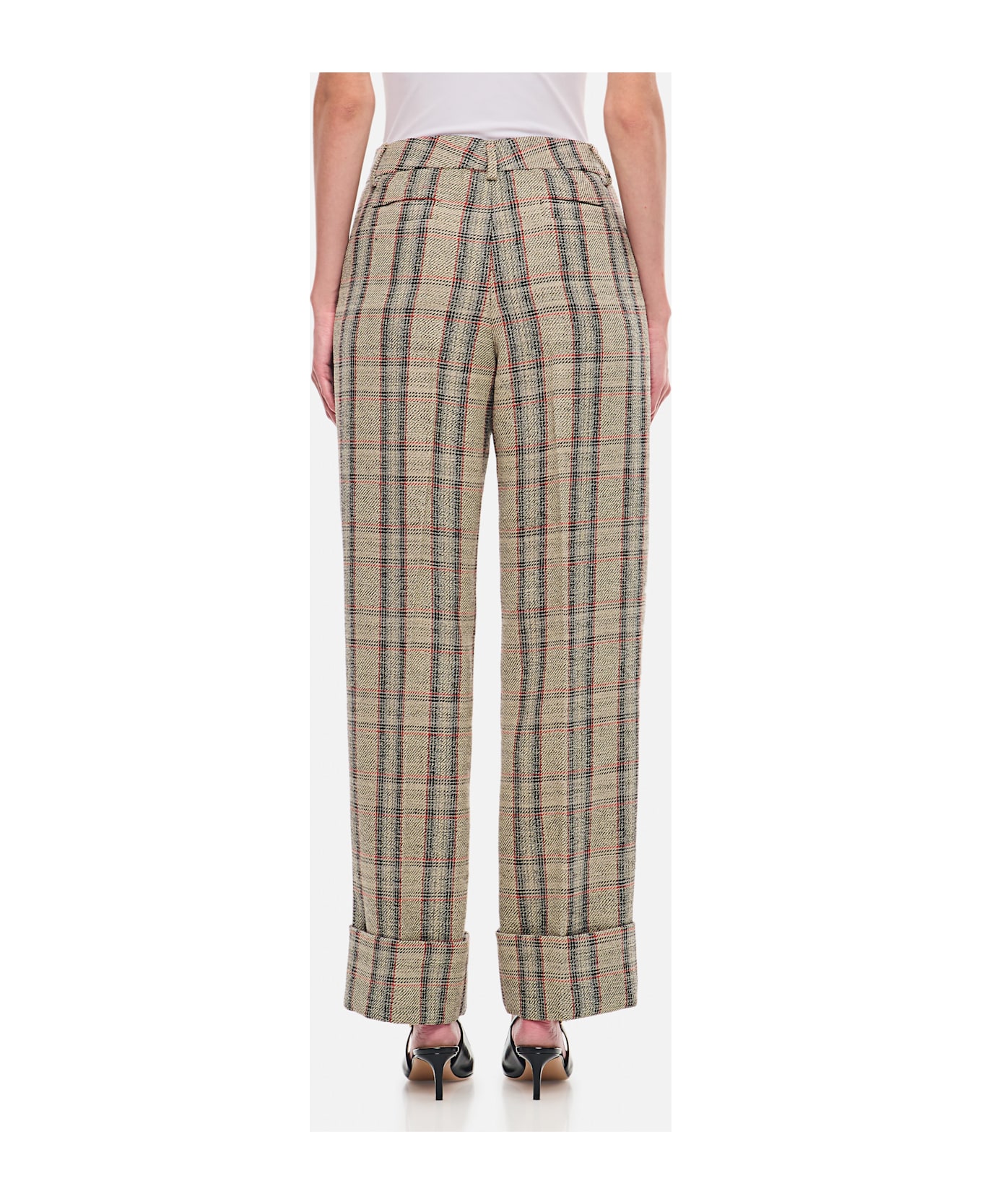 Durazzi Milano Checked Tailored Pants - MultiColour