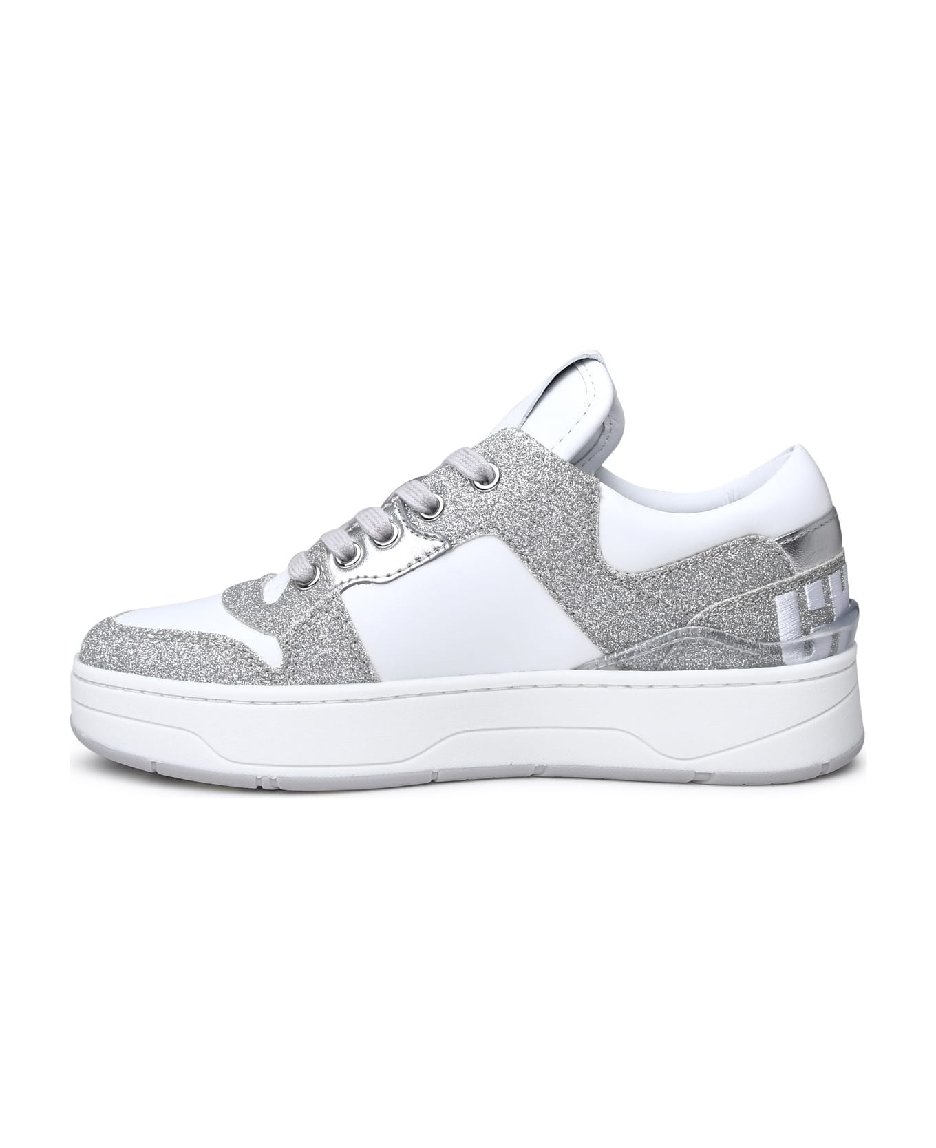 Jimmy Choo Cashmere White Leather Sneakers - White