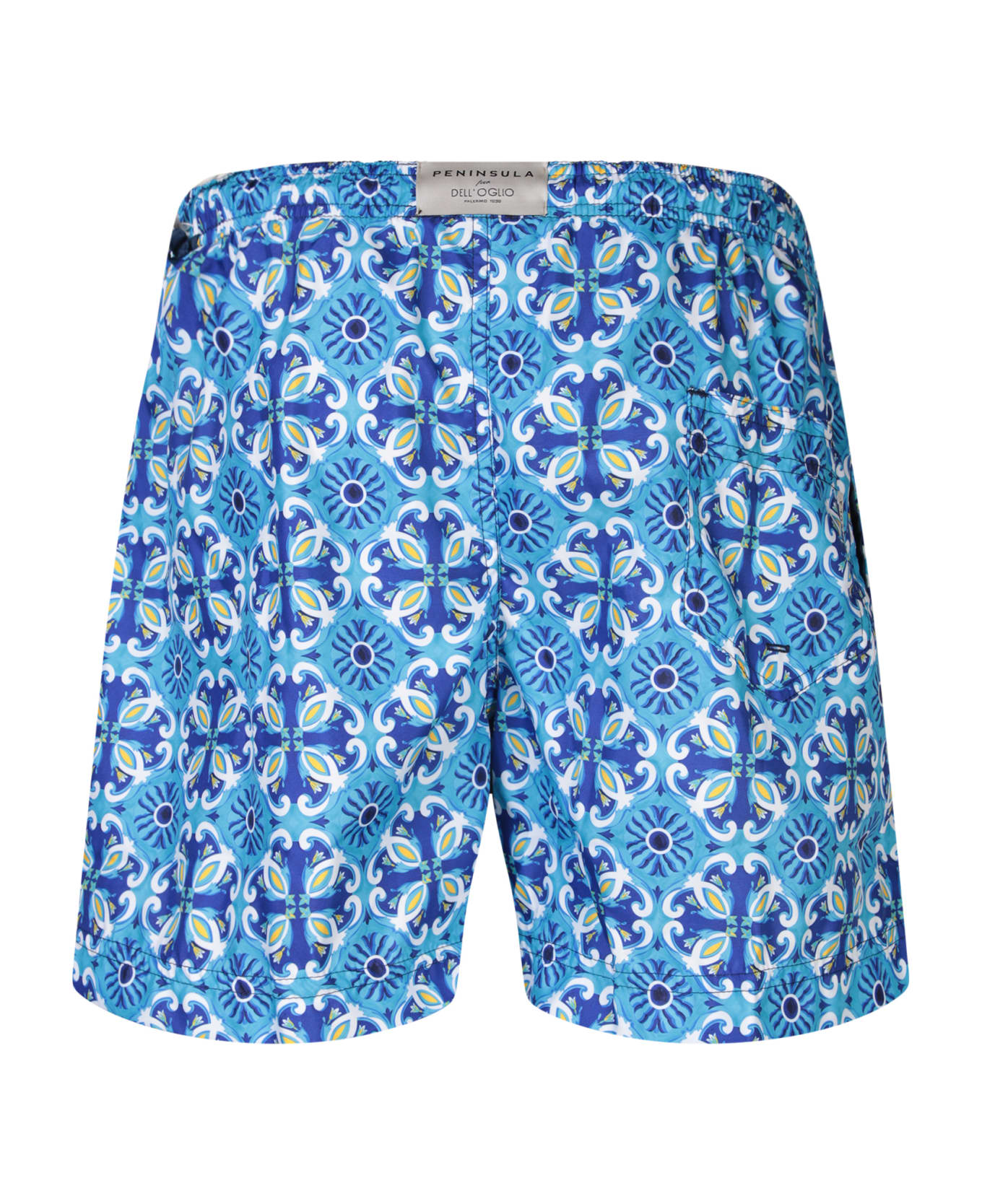 Peninsula Swimwear Patterned Blue Boxer Swim Shorts - Blue 水着