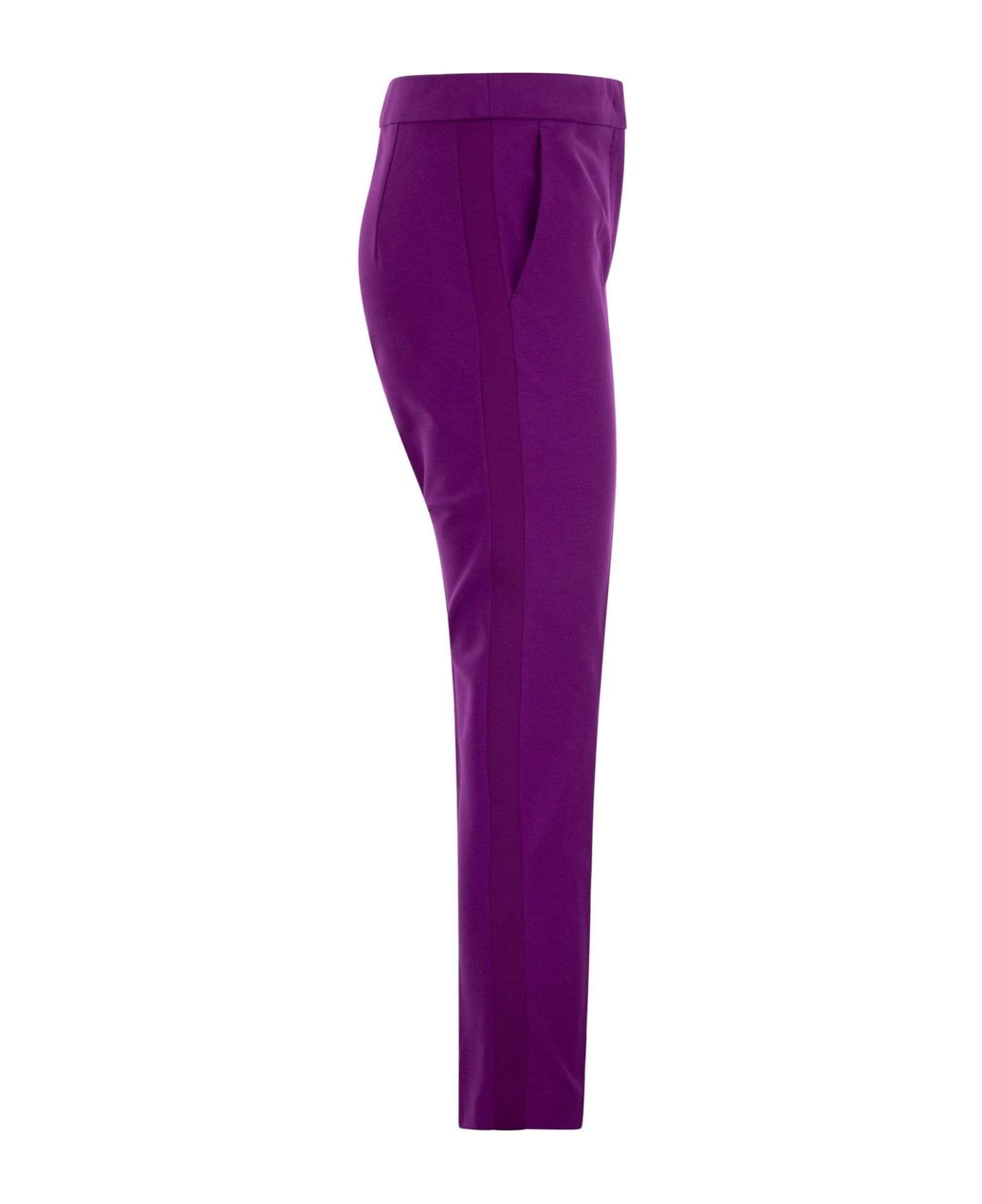 Max Mara Pianoforte Tanga Jersey Tuxedo Trousers - Iris
