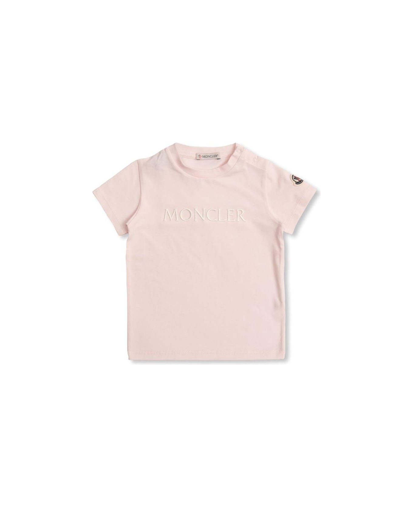 Moncler Logo-embroidered Crewneck T-shirt Tシャツ＆ポロシャツ