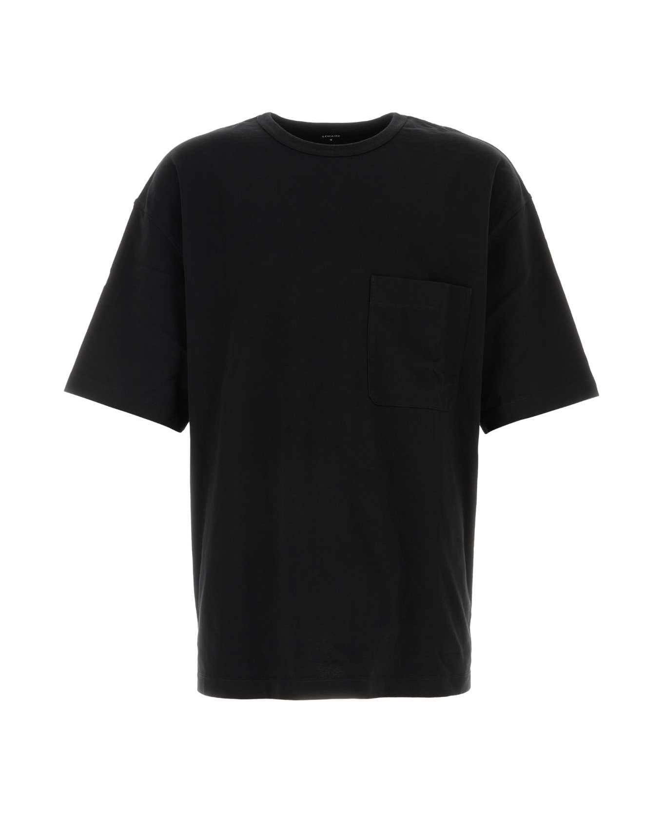Lemaire Black Cotton T-shirt - BLACK