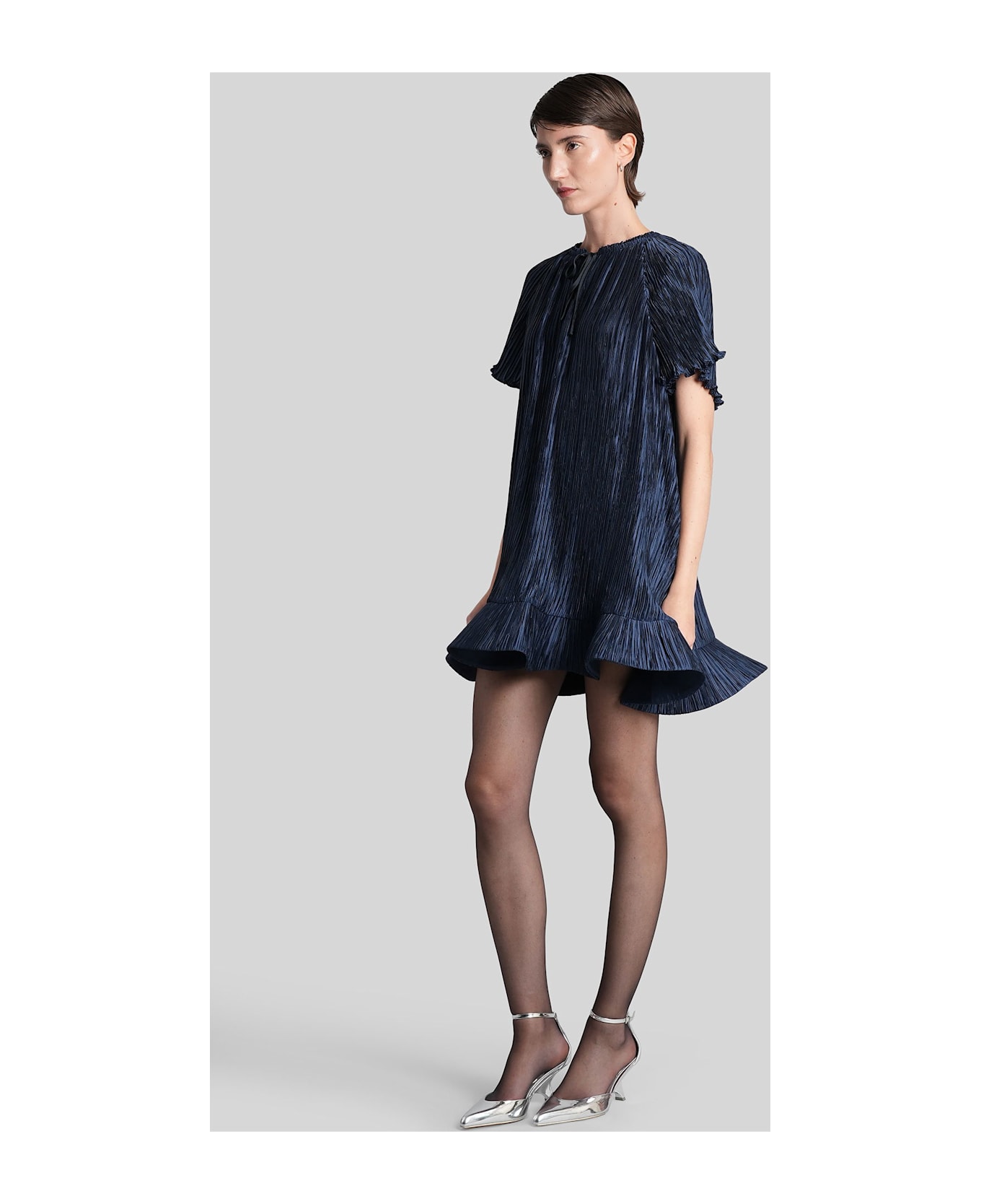 Simkhai Venus Mini Dress In Blue Polyester - blue