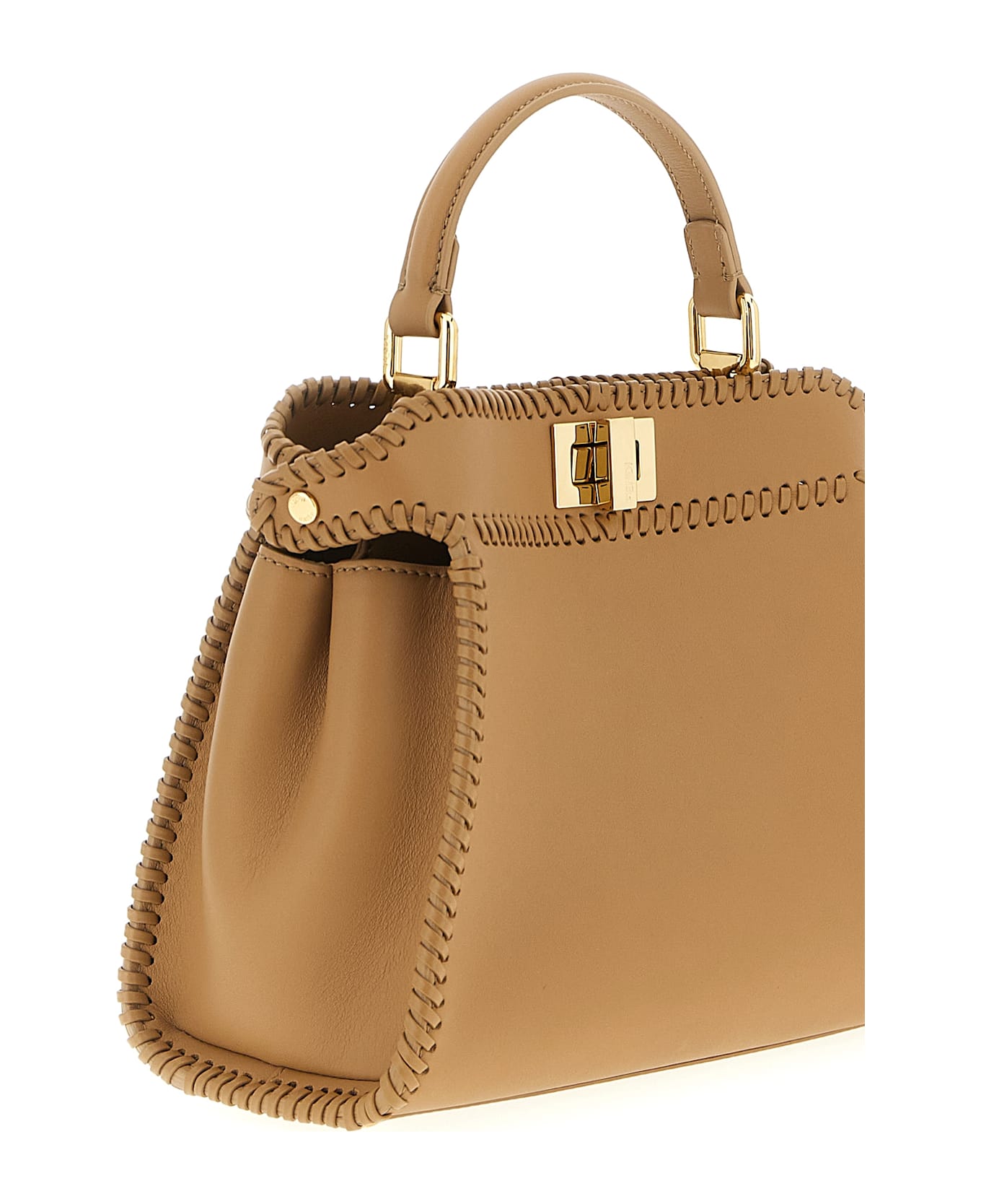 Fendi 
pekaboo Mini
 Handbag - Beige