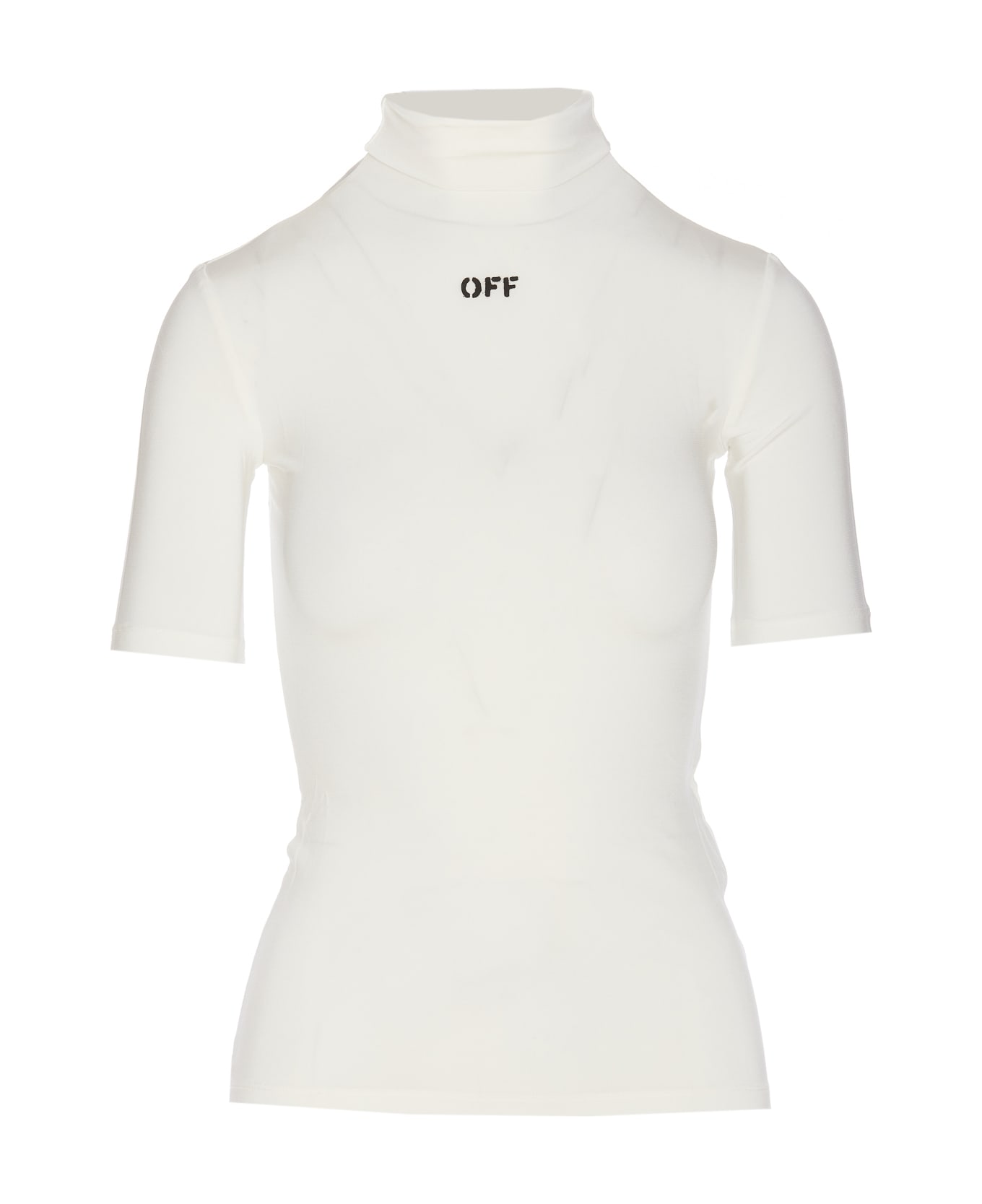 Off-White Off Stamp Logo Short Sleeves Sweater - White