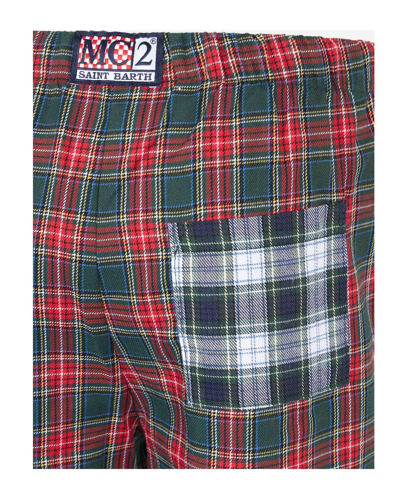 MC2 Saint Barth Kid Pajama Pants With Tartan Print