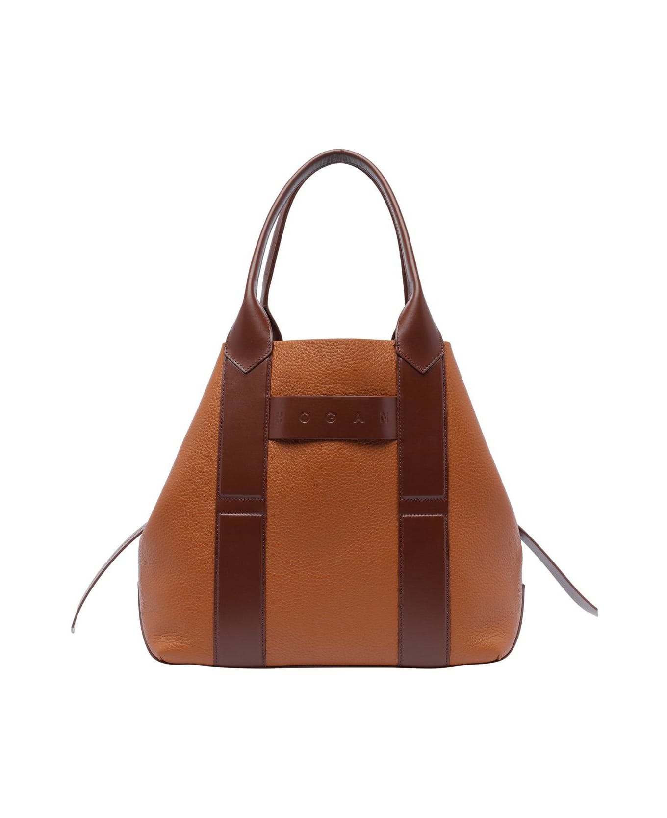 Hogan Script Medium Shopping Bag - Brown