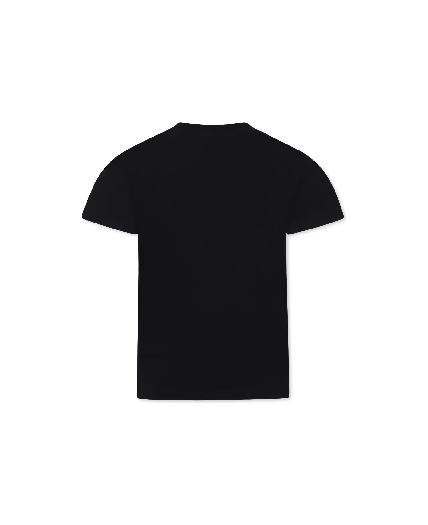Balmain Black T-shirt For Kids With Logo - Black