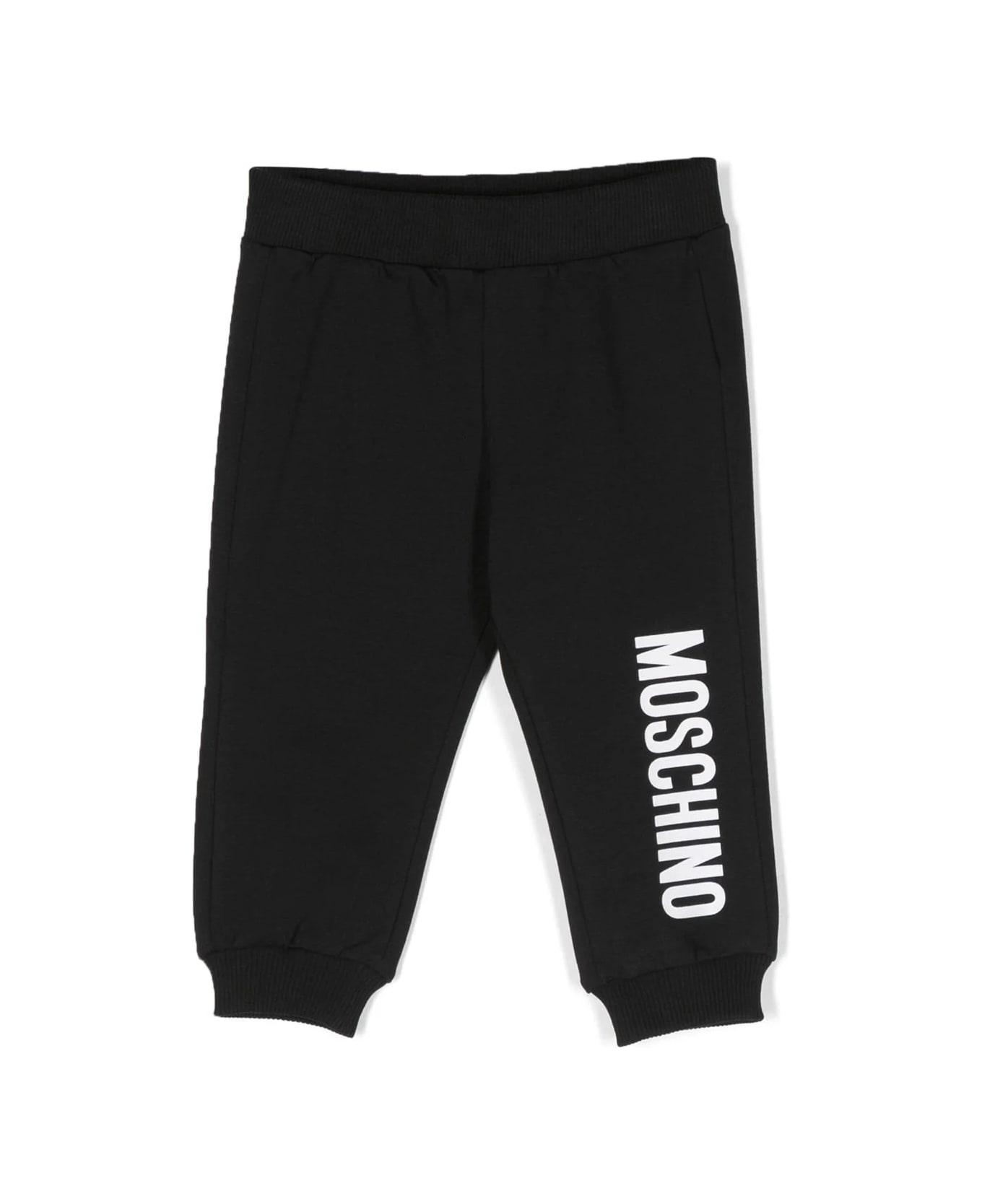 Moschino Pants With Print - Nero ボトムス