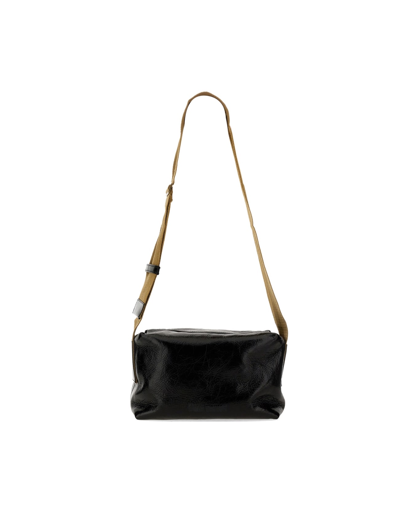 Uma Wang Leather Shoulder Bag - BLACK