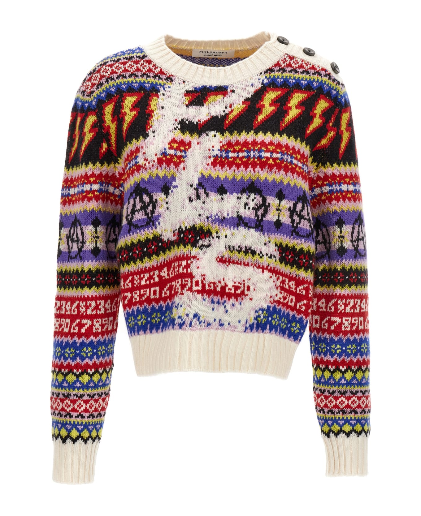 Philosophy di Lorenzo Serafini Jacquard Sweater - Multicolor