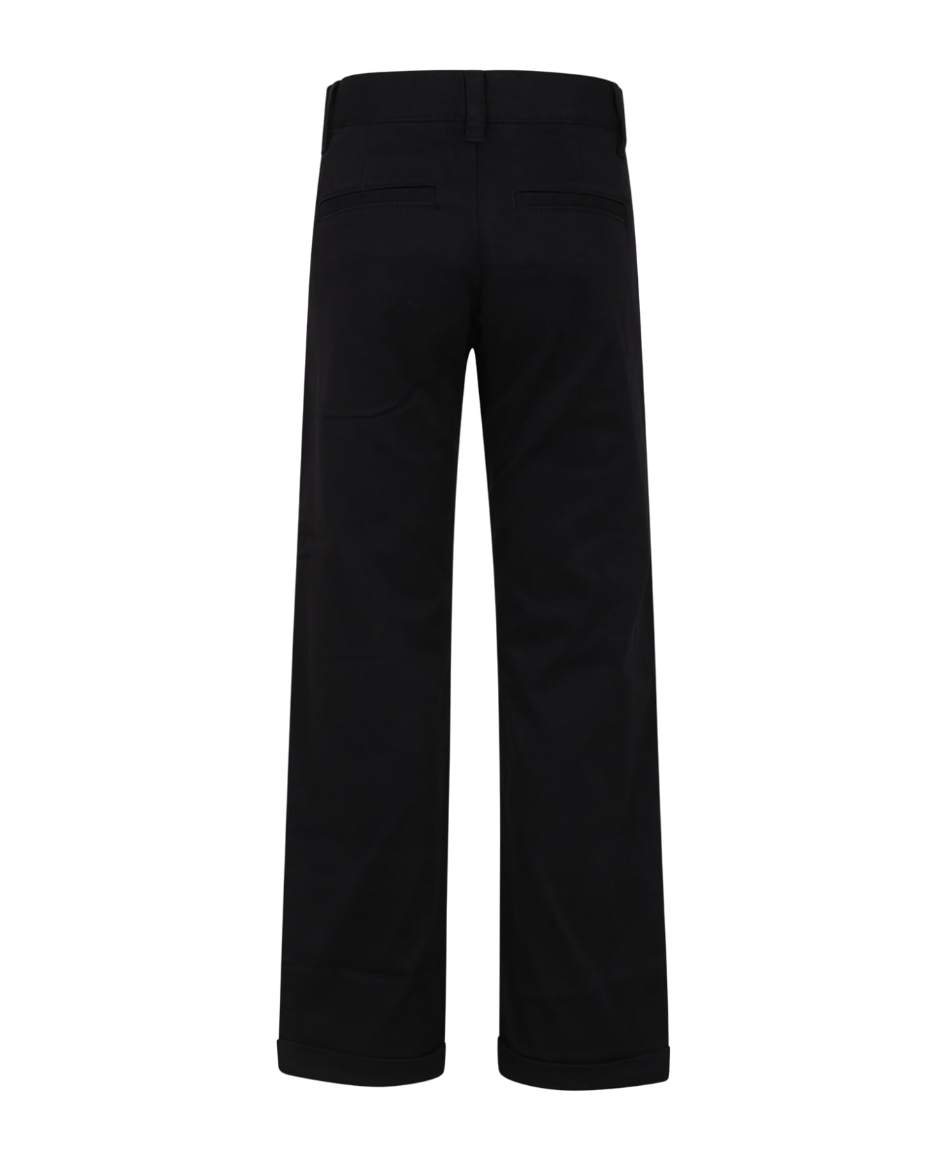 Calvin Klein Black Trousers For Boy With Logo - Black