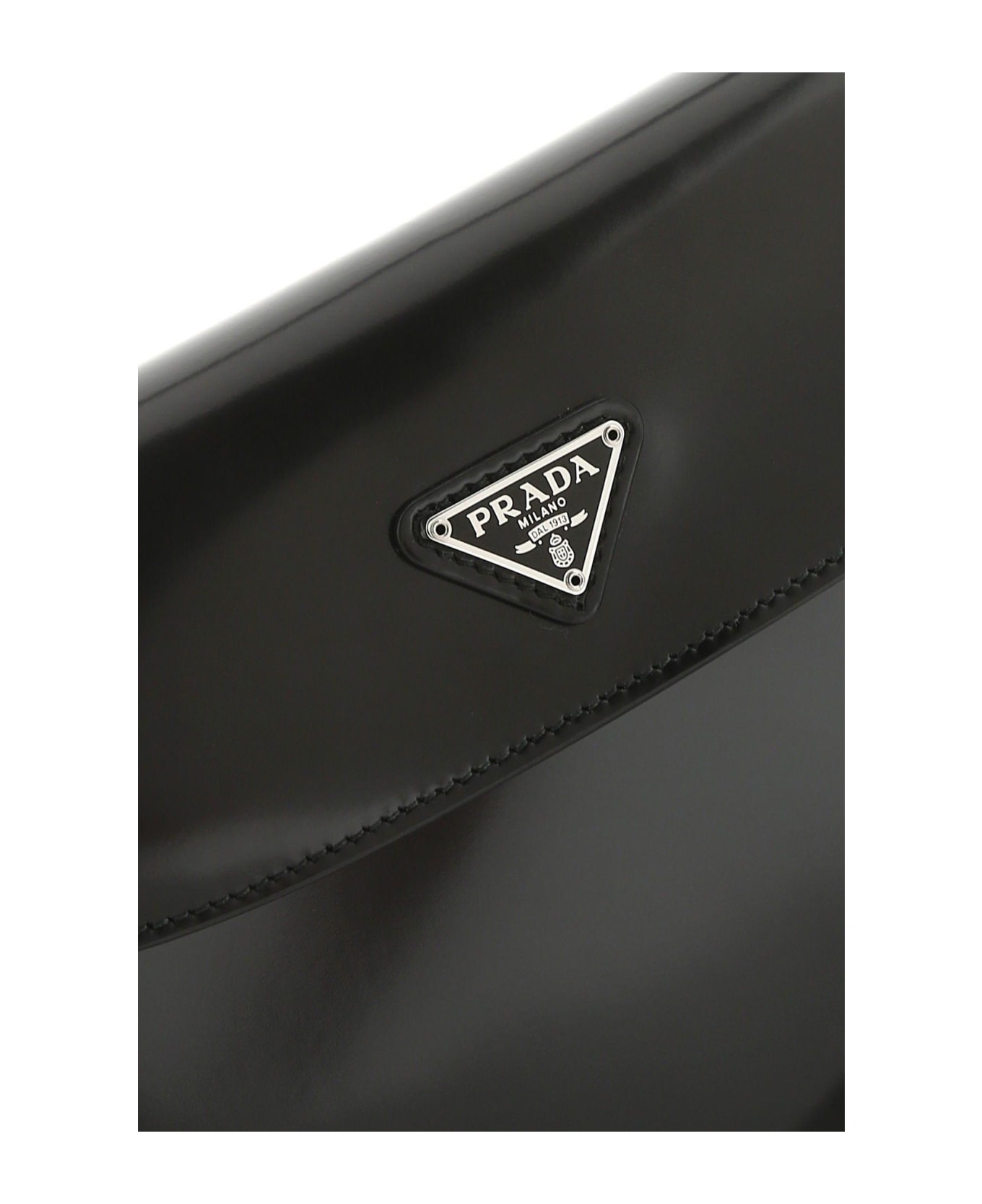 Prada Black Leather Cleo Shoulder Bag - NERO