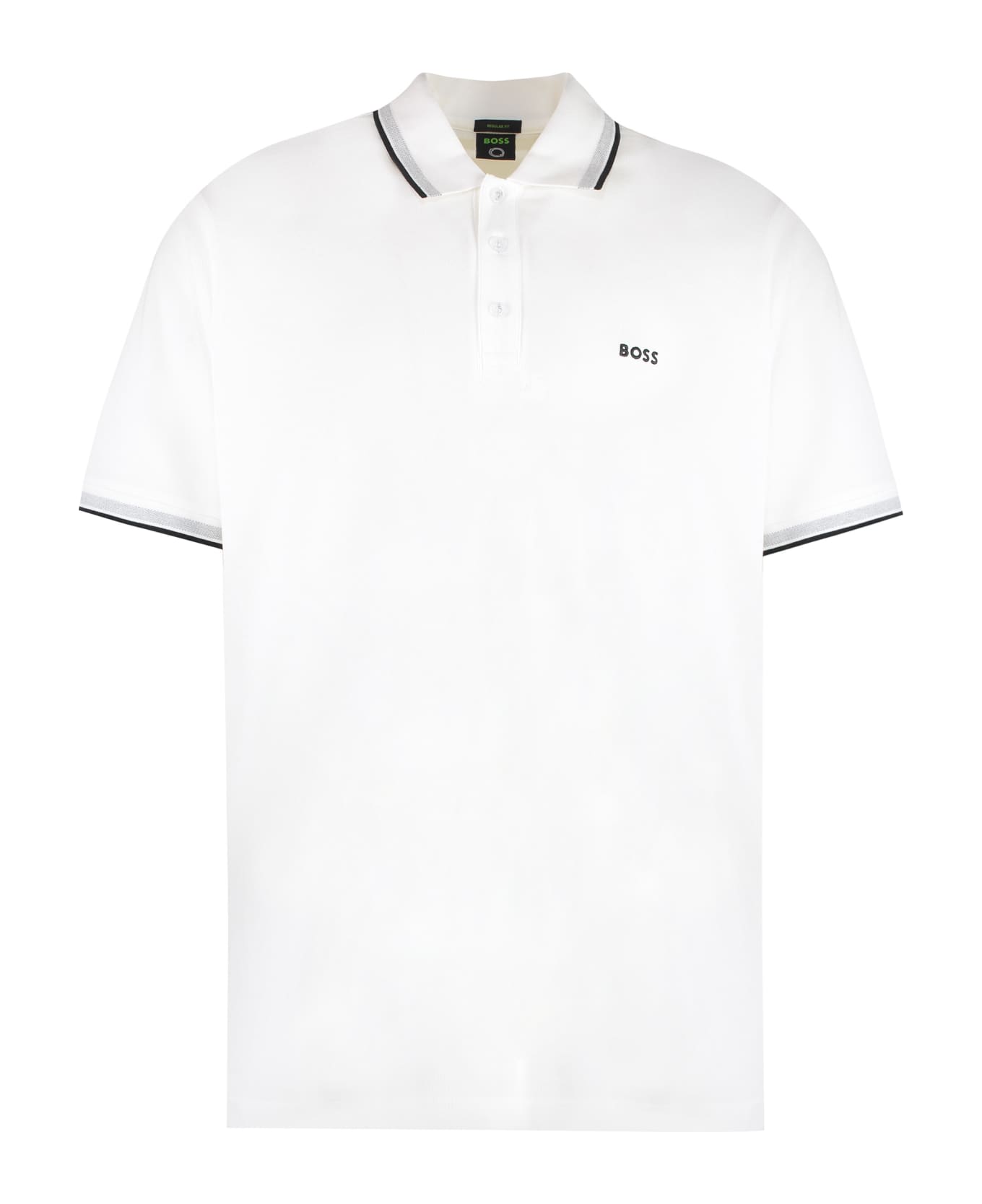 Hugo Boss Cotton-piqué Polo Shirt - White シャツ