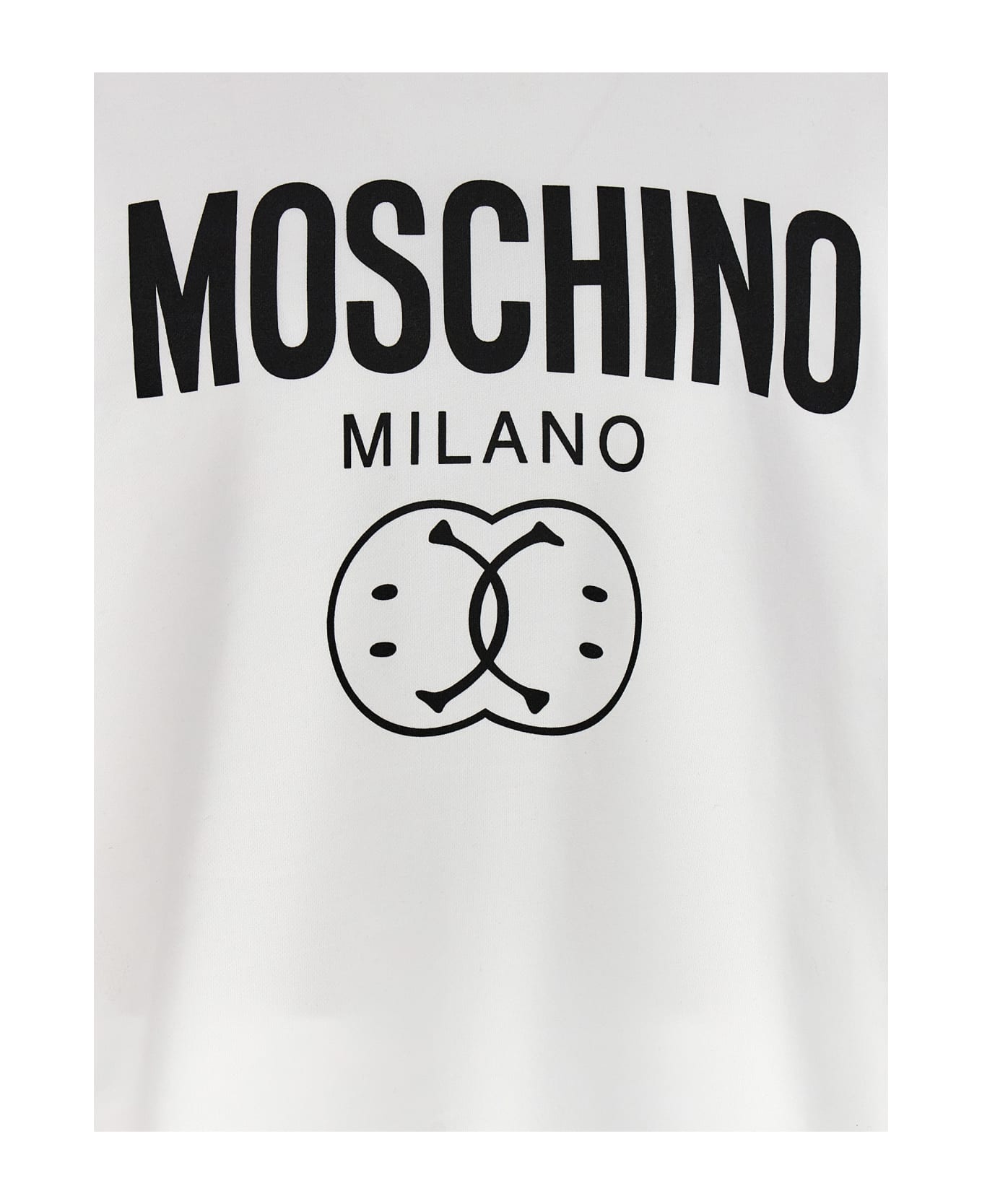Moschino 'double Smile' Sweatshirt - White/Black
